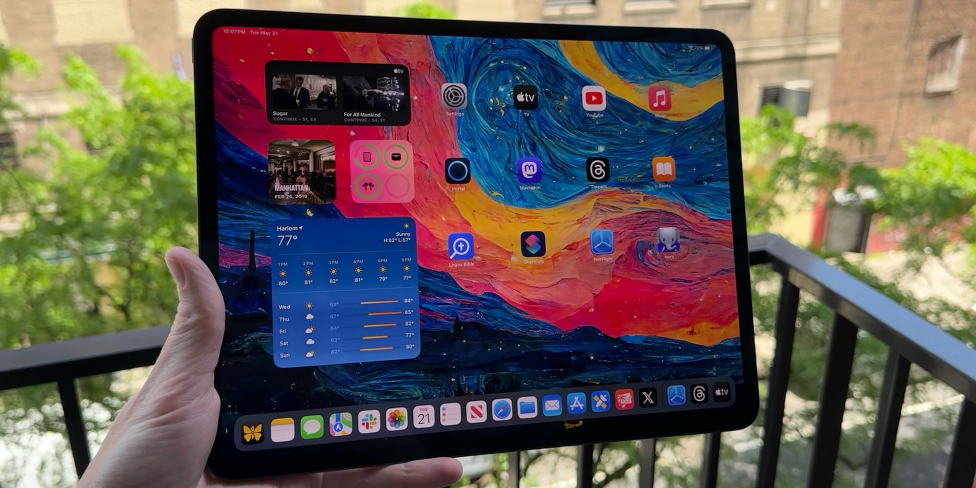 L'iPad Pro extérieur utilise la luminosité