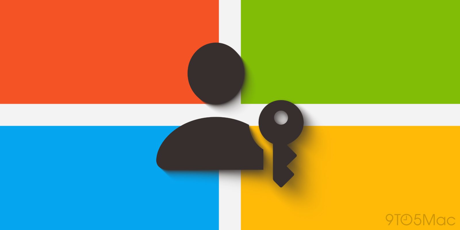 Microsoft logo showing person with a key