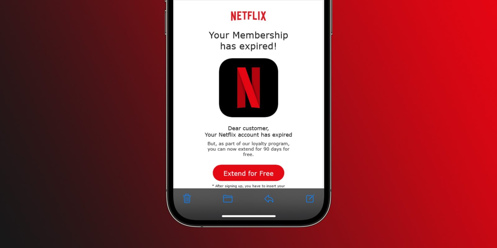 Netflix phishing scam