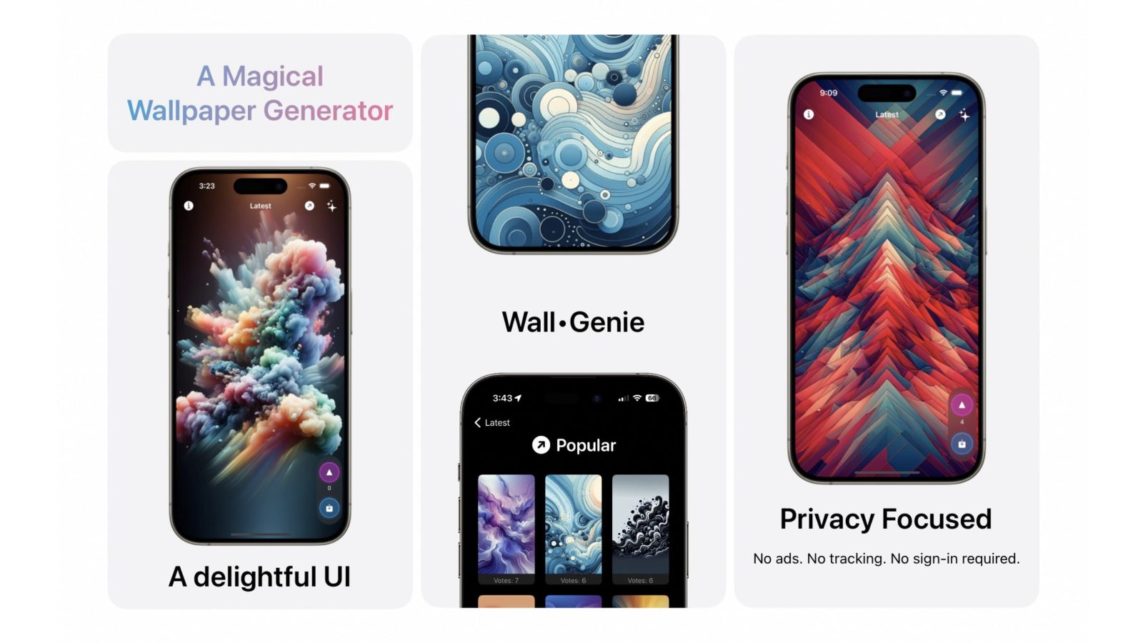 La aplicación Wall Genie para iPhone quiere ayudarte a crear bonitos fondos de pantalla utilizando inteligencia artificial