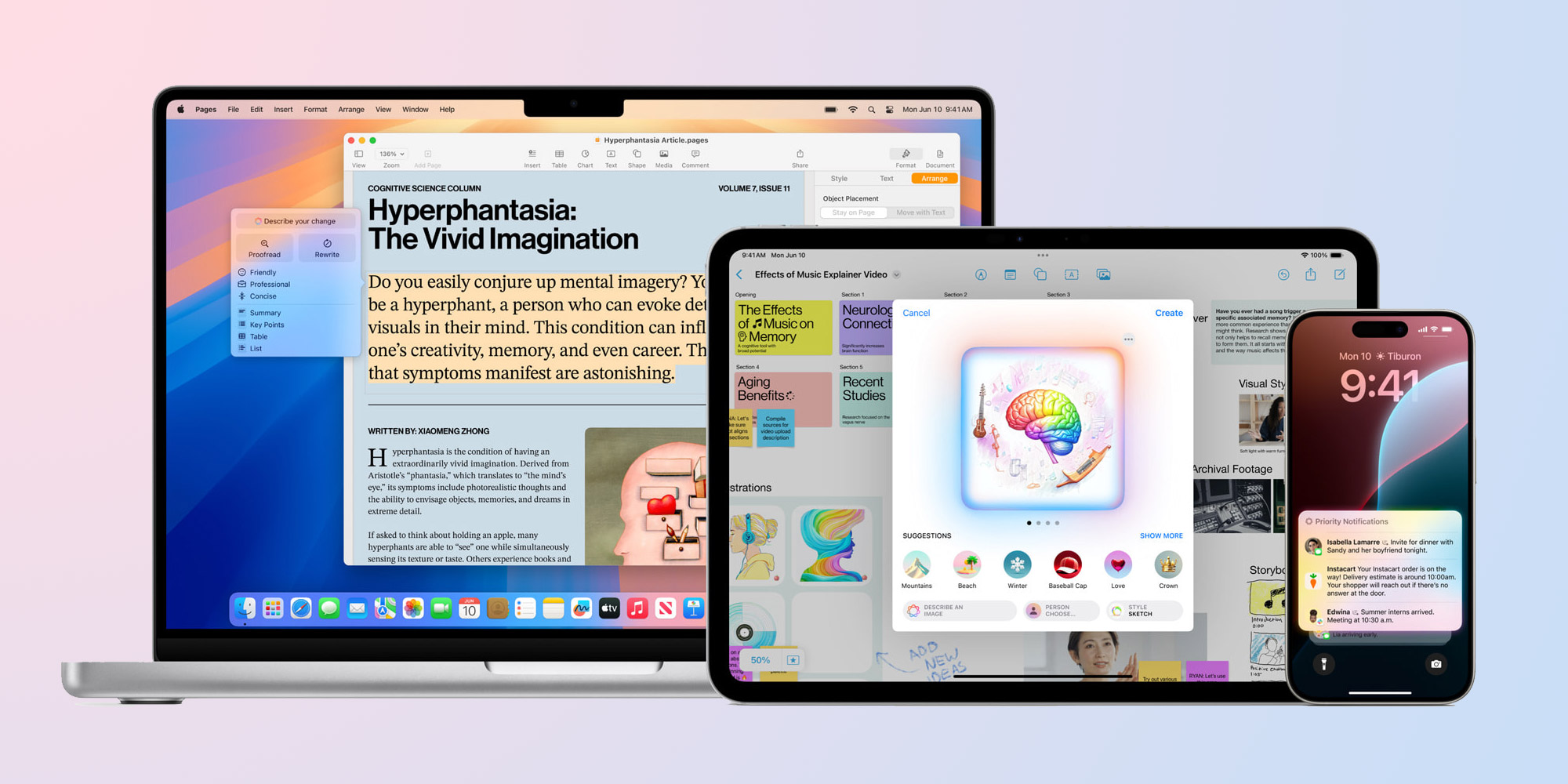 Ce sont les iPhones, iPads et Mac compatibles avec « Apple Intelligence »