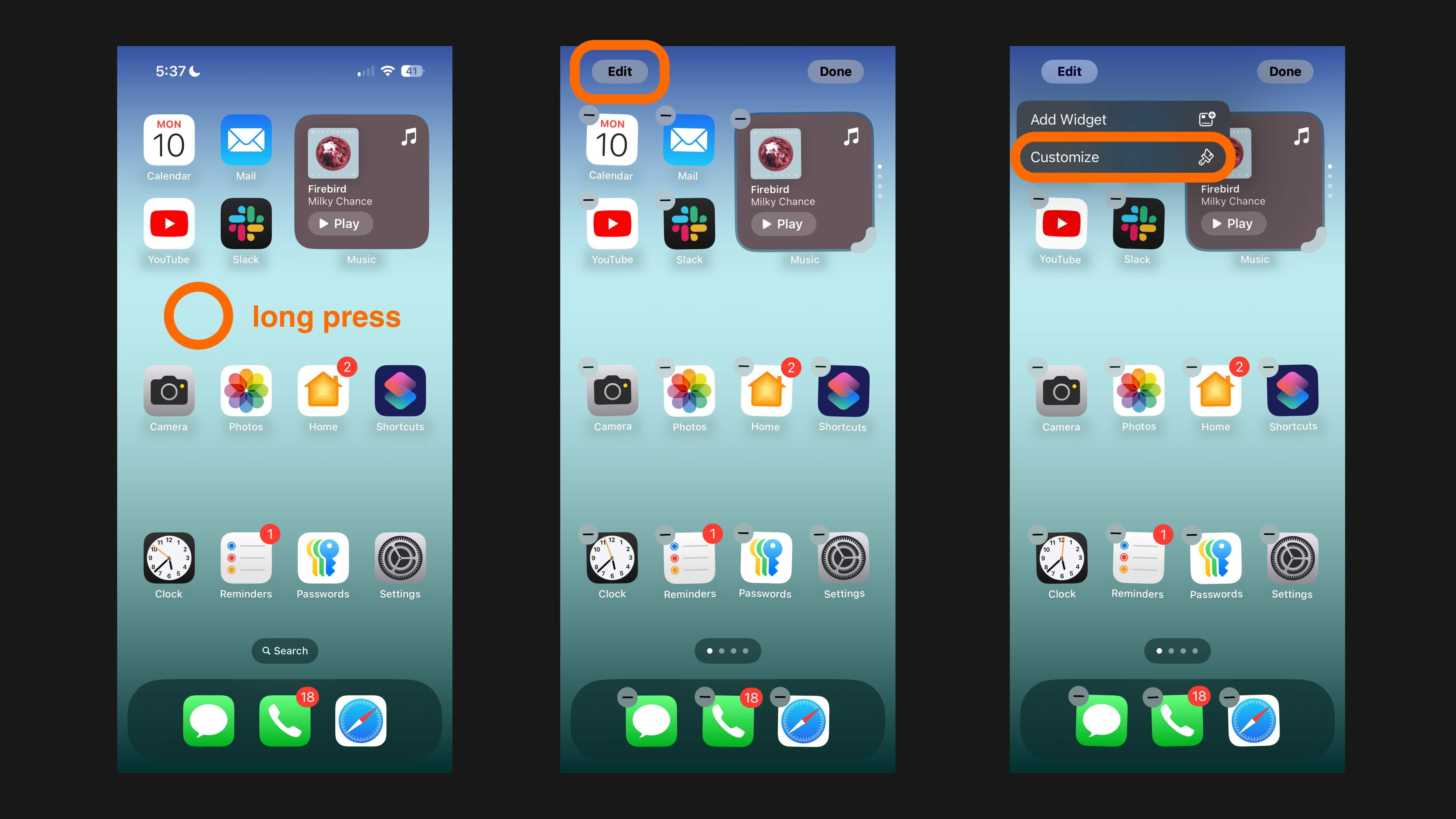 alterar as cores do aplicativo do iPhone 1