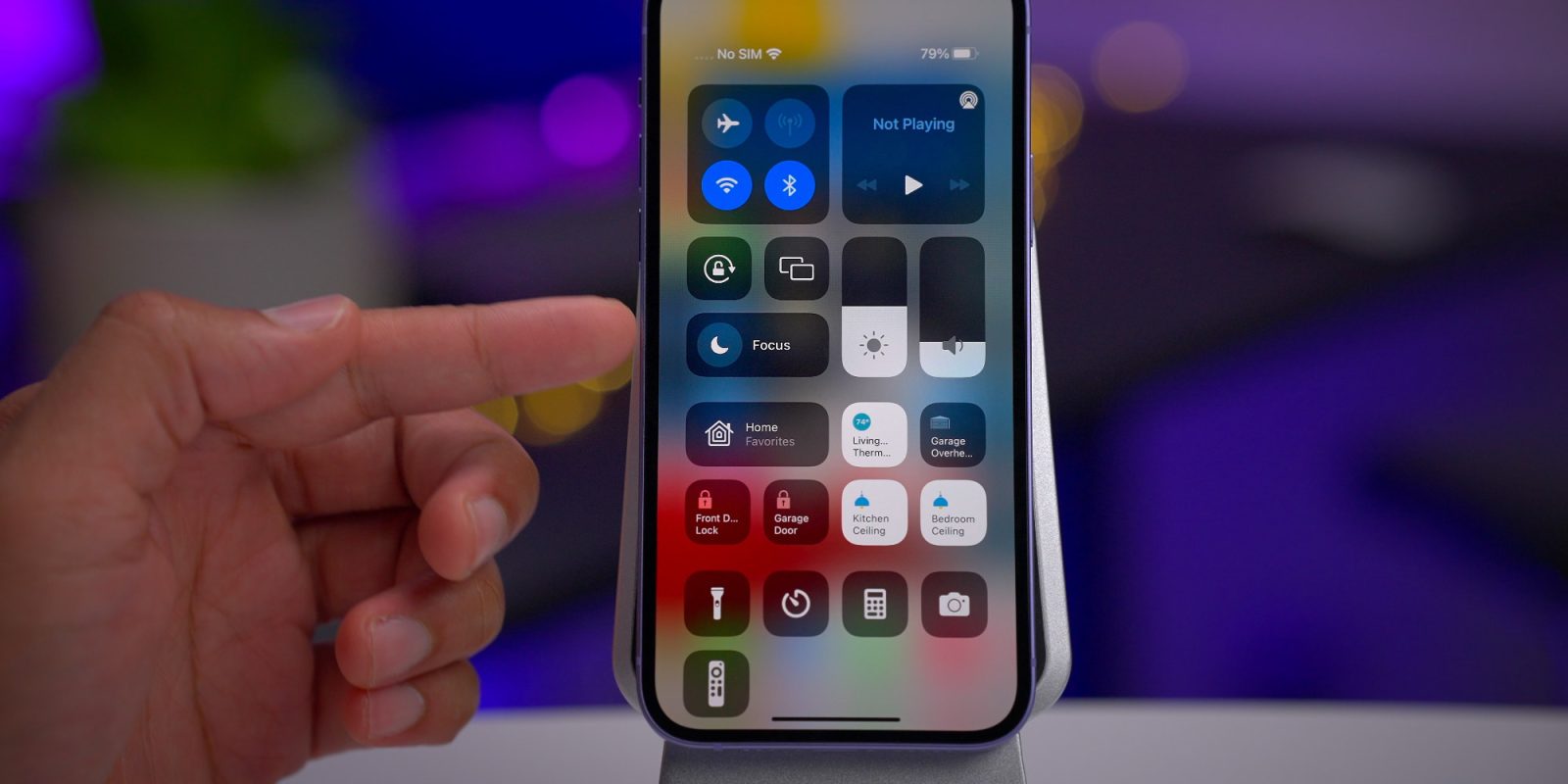 Control Center on iPhone