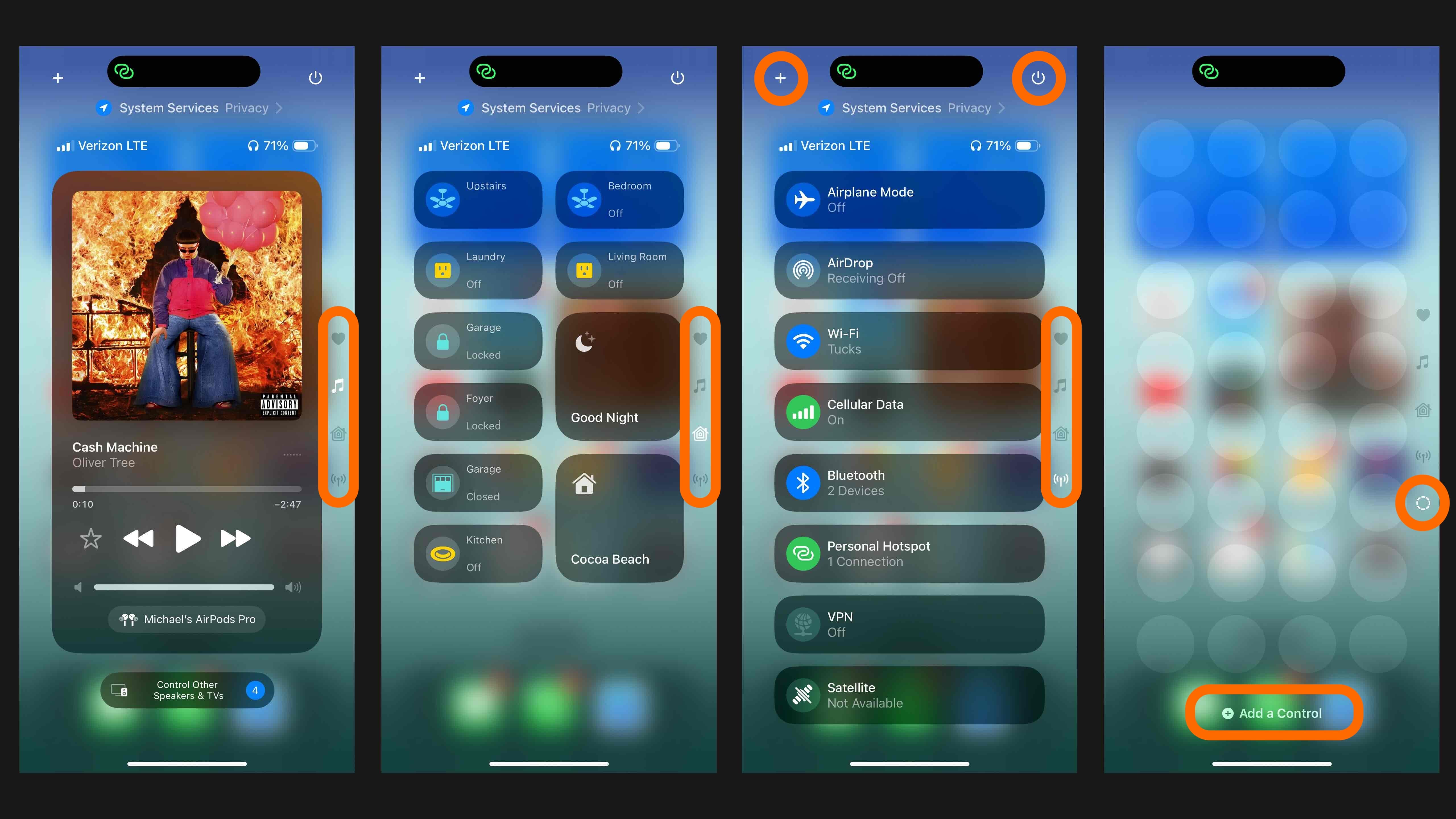 customize and use Control Center iOS 18 3