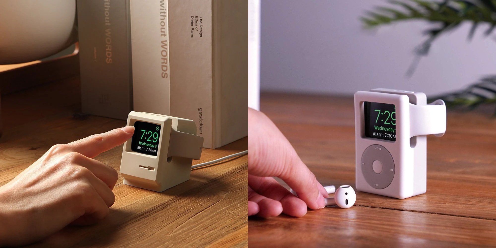 elago Apple Watch charging stands: Macintosh and iPod