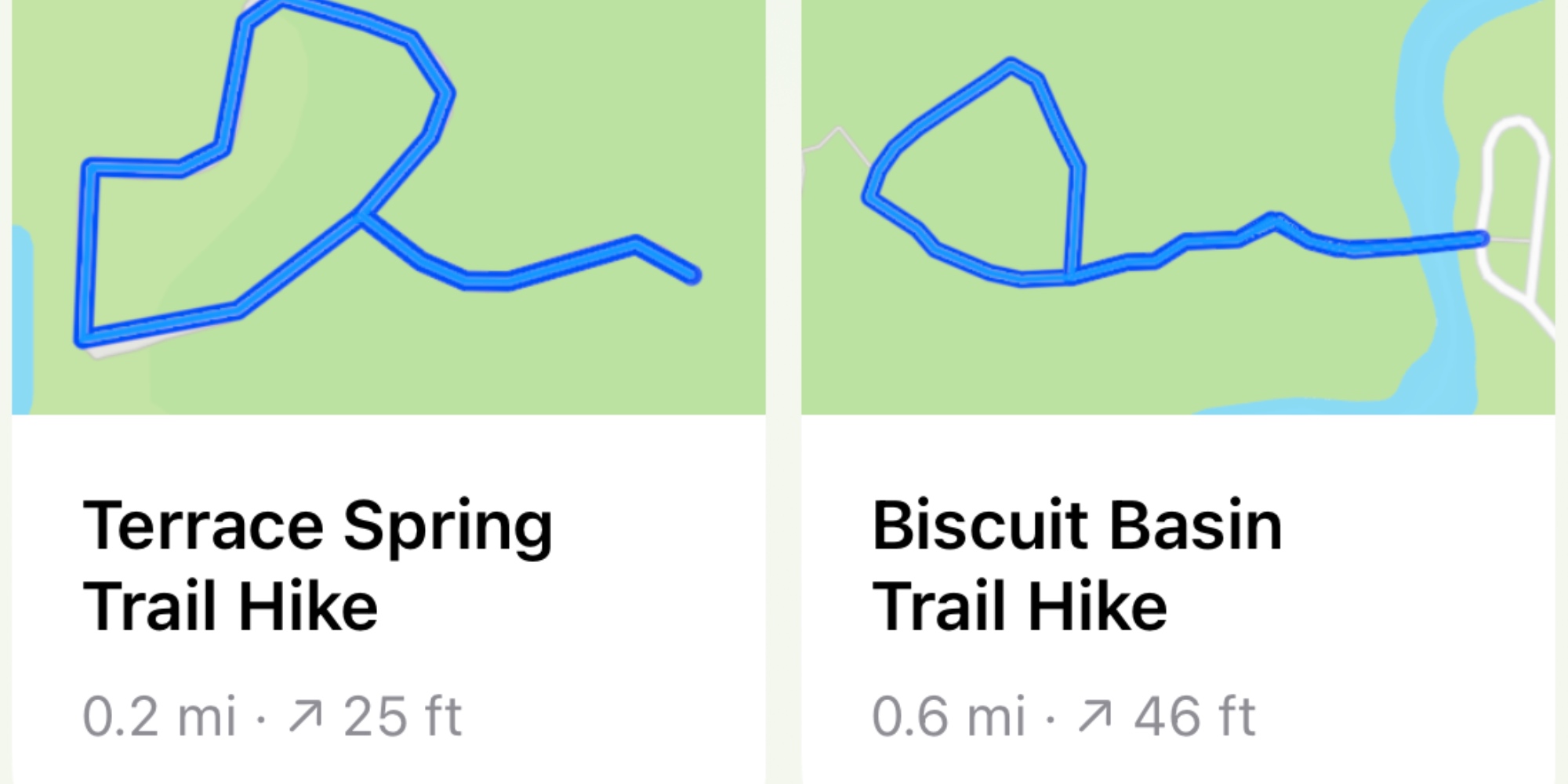 Hiking trails in Maps