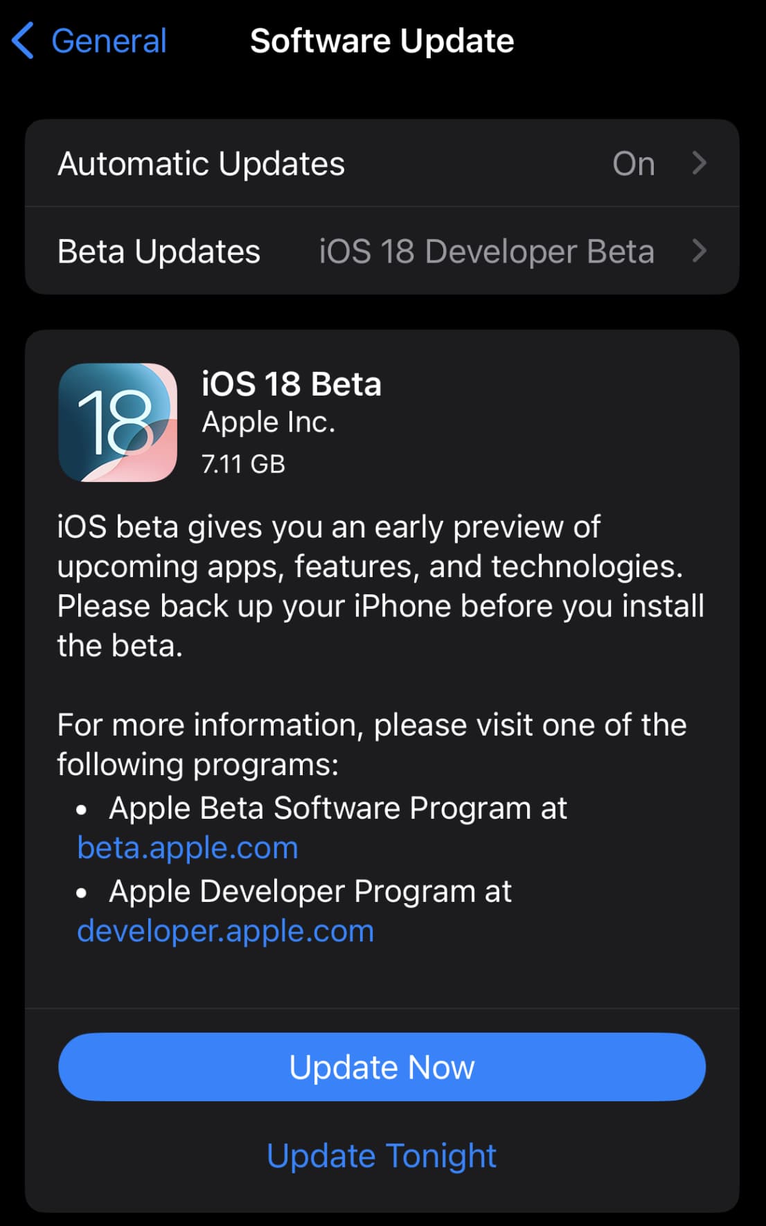 نحوه نصب iOS 18 beta 2