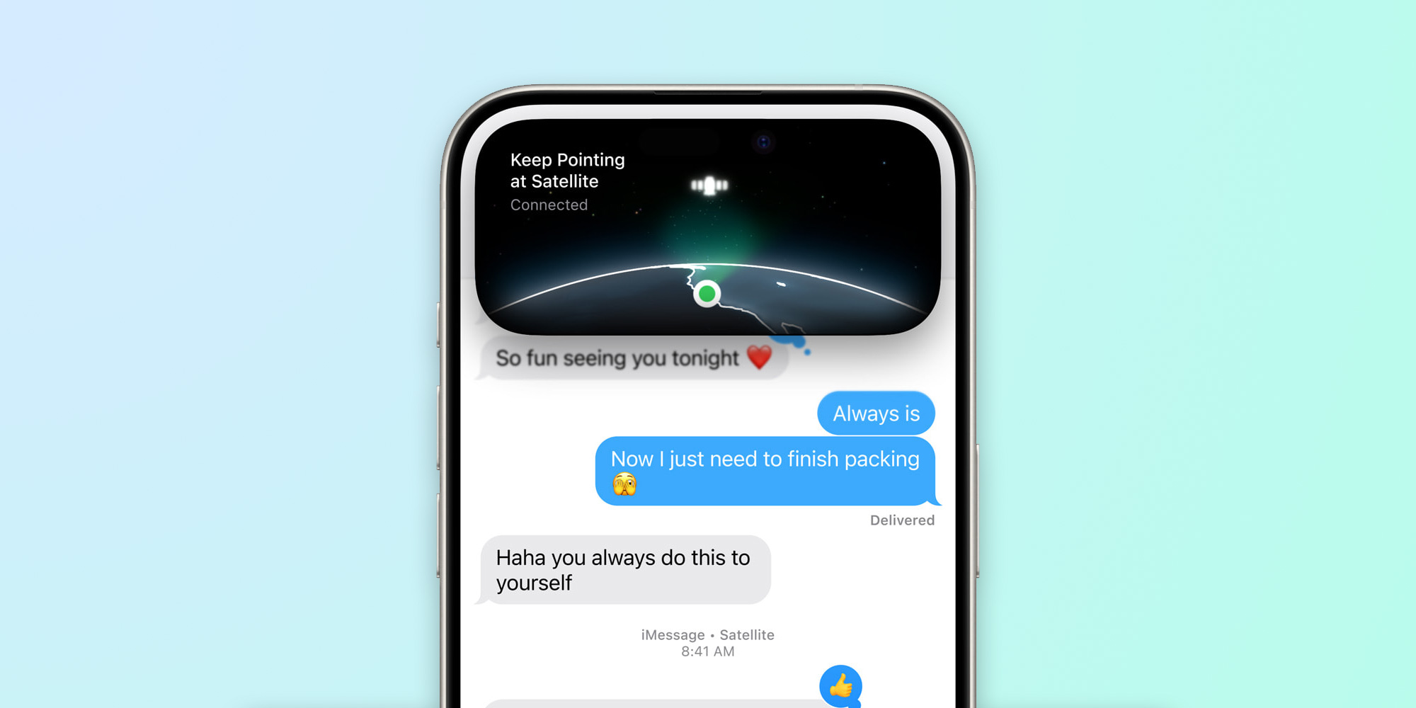 Messages via satellite iOS 18