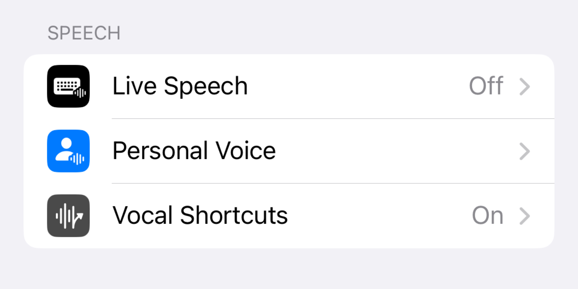 Vocal Shortcuts in iOS 18’s Settings