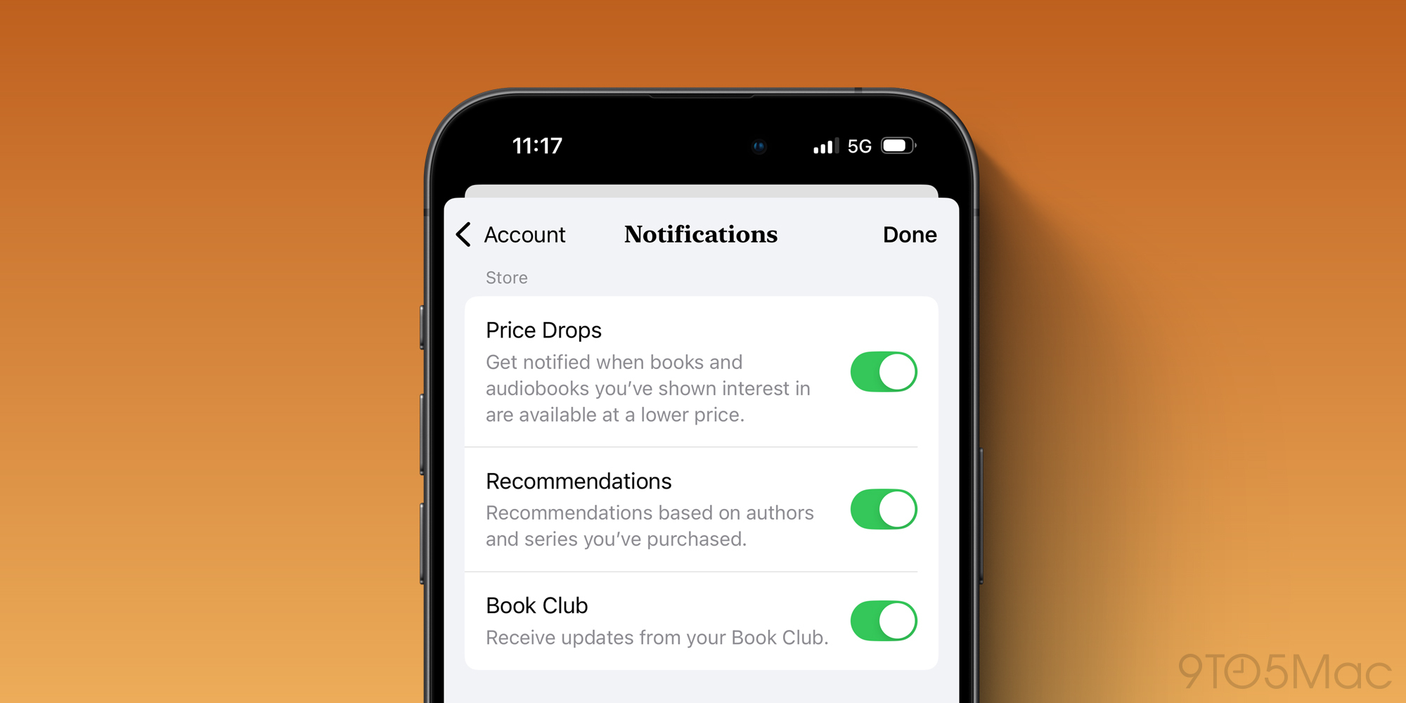 Apple Books price drop notifications