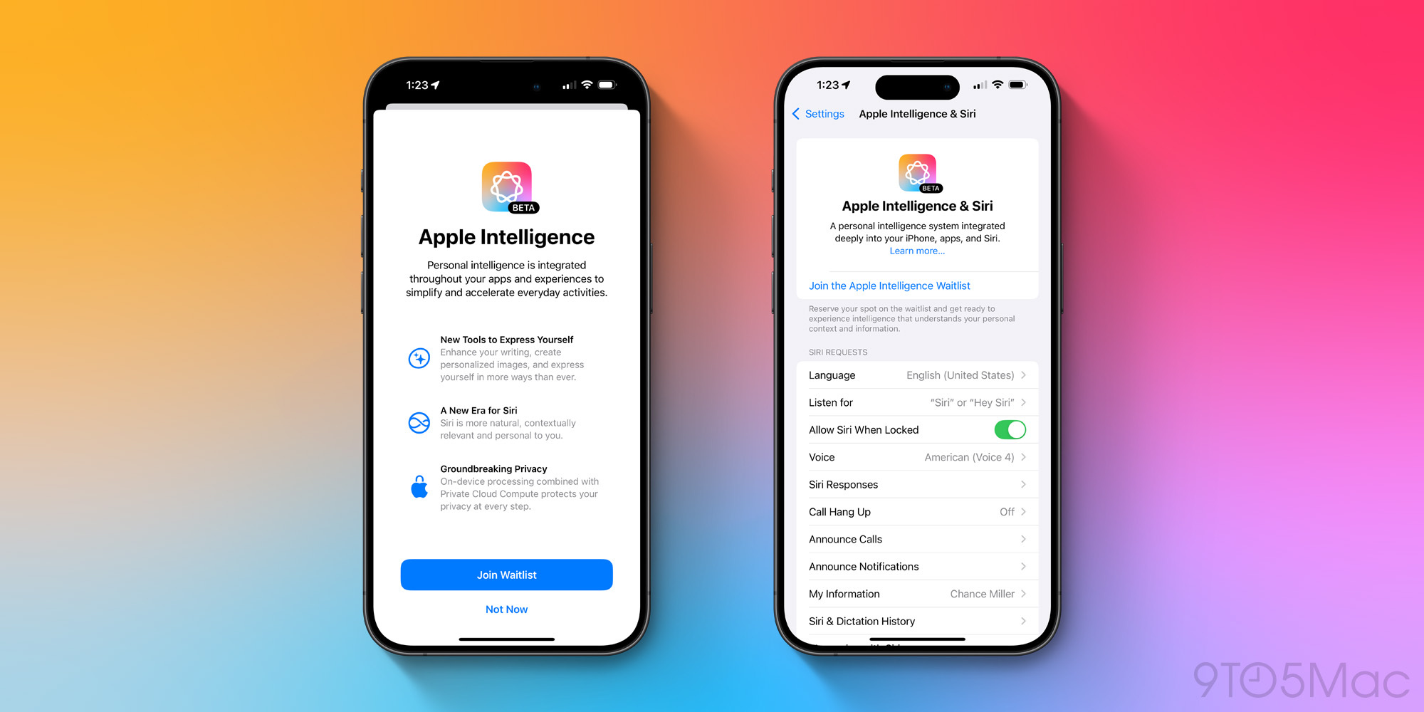 Lista de espera de inteligencia de Apple