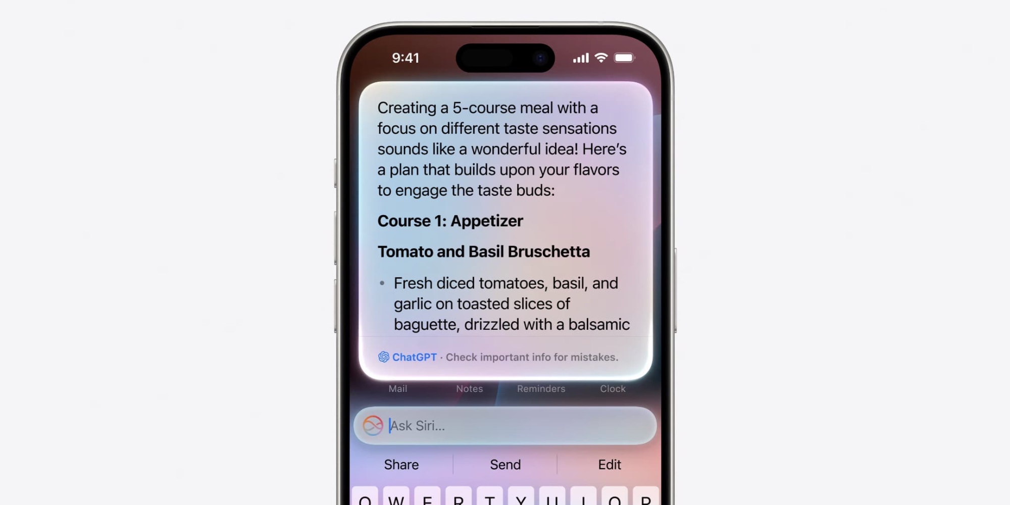 ChatGPT Siri iOS 18.2