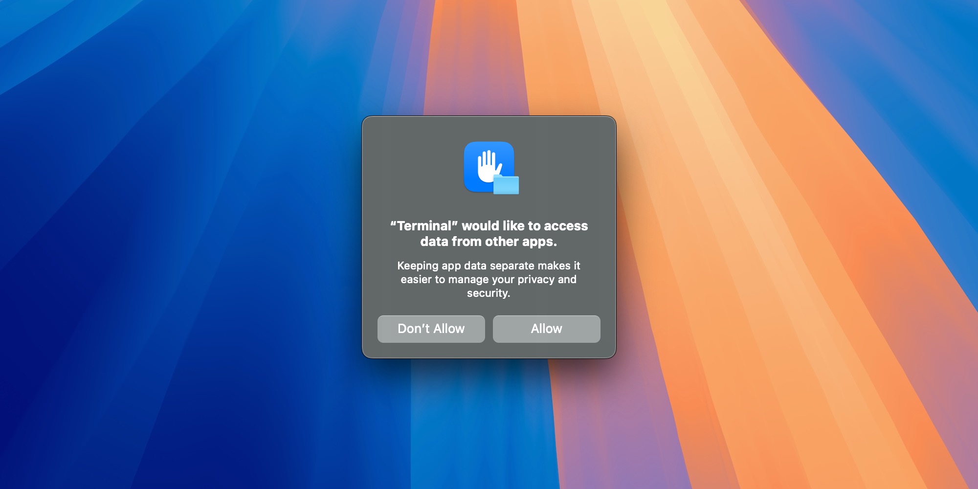 Запрос на конфиденциальность в macOS Sandbox