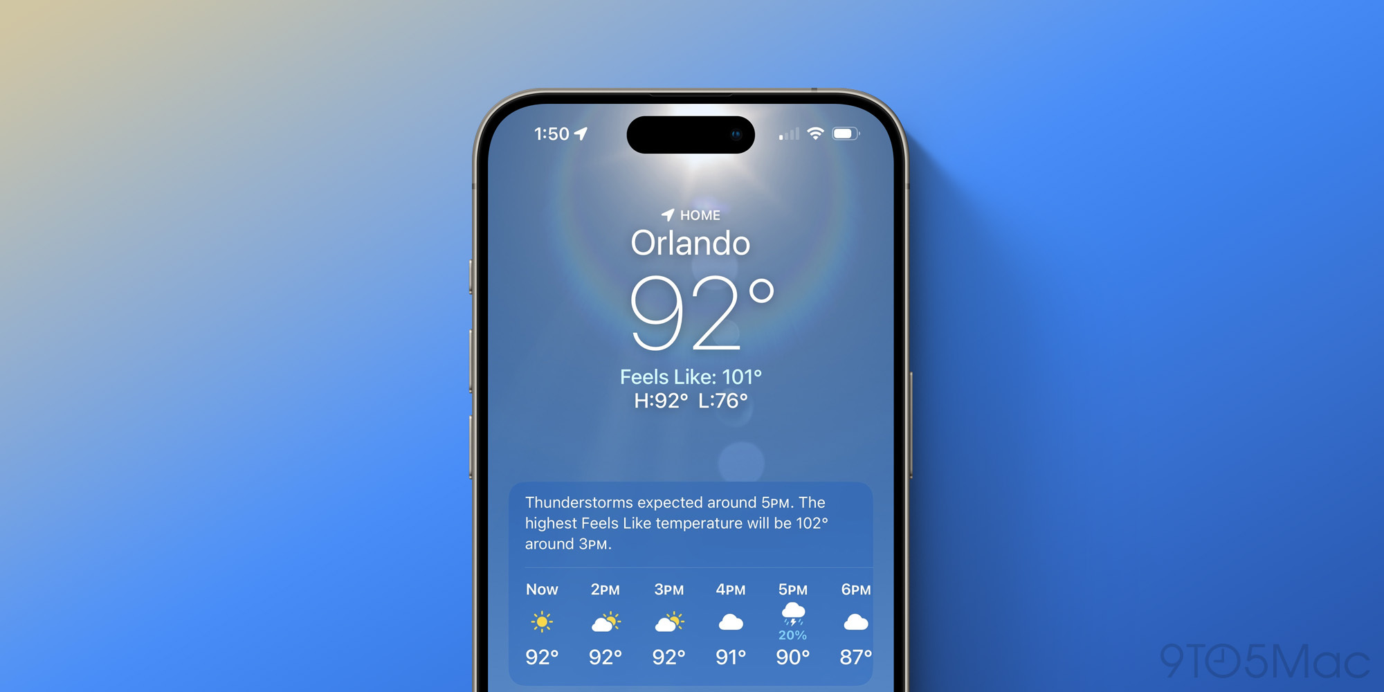 Apple’s Weather app in iOS 18