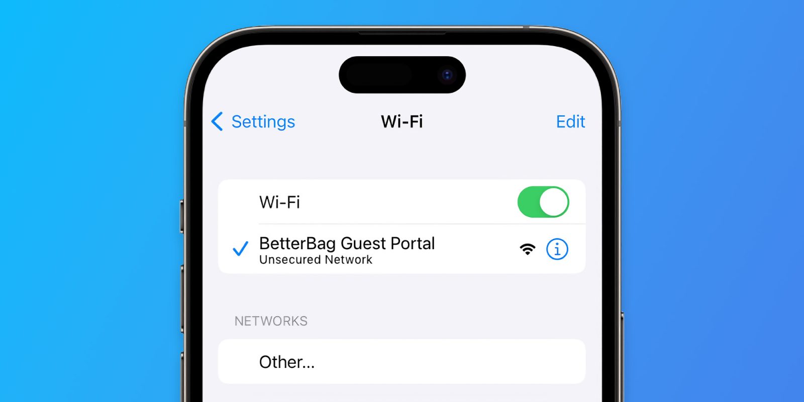 Wi-Fi settings iOS iPhone