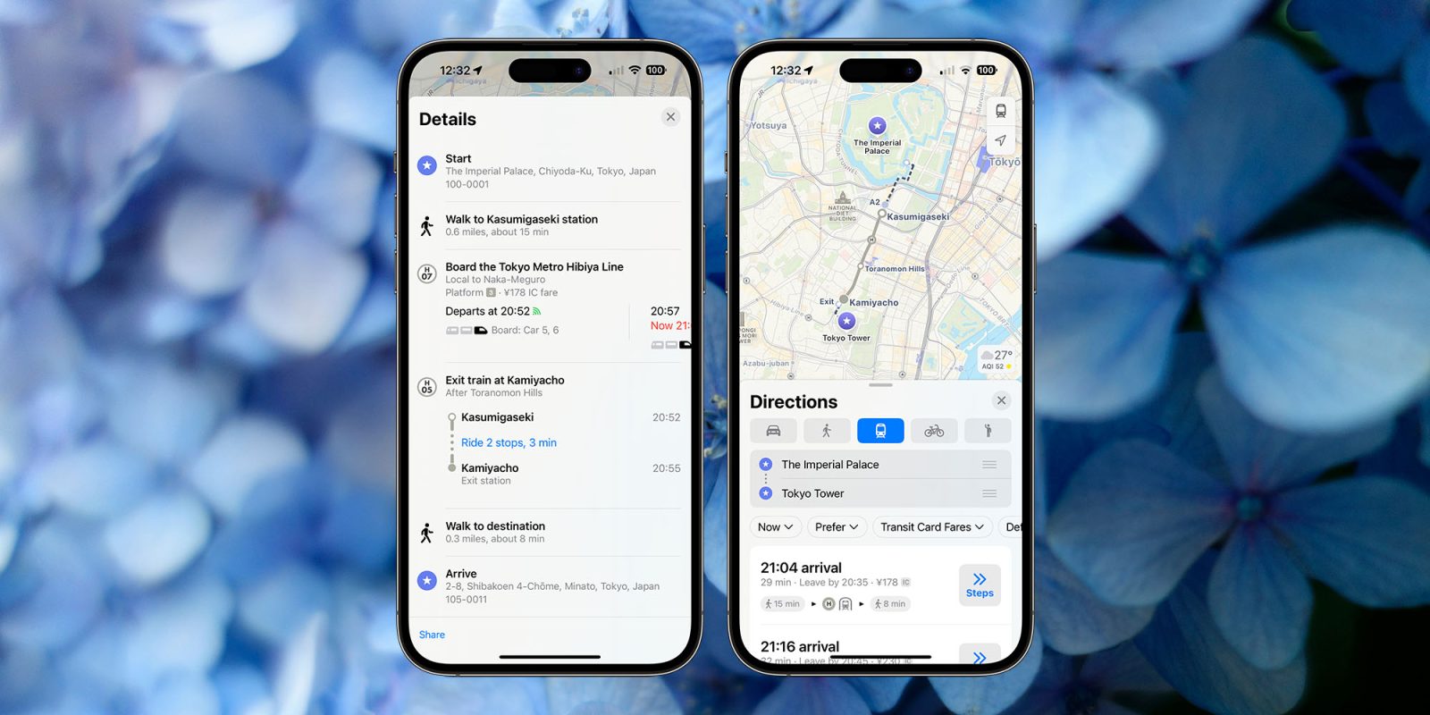 Apple Maps real-time transit information comes to Tokyo (screengrabs shown)