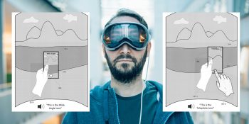 Apple shows how you could try out a new iPhone inside Vision Pro (patent illustrations of camera demo)