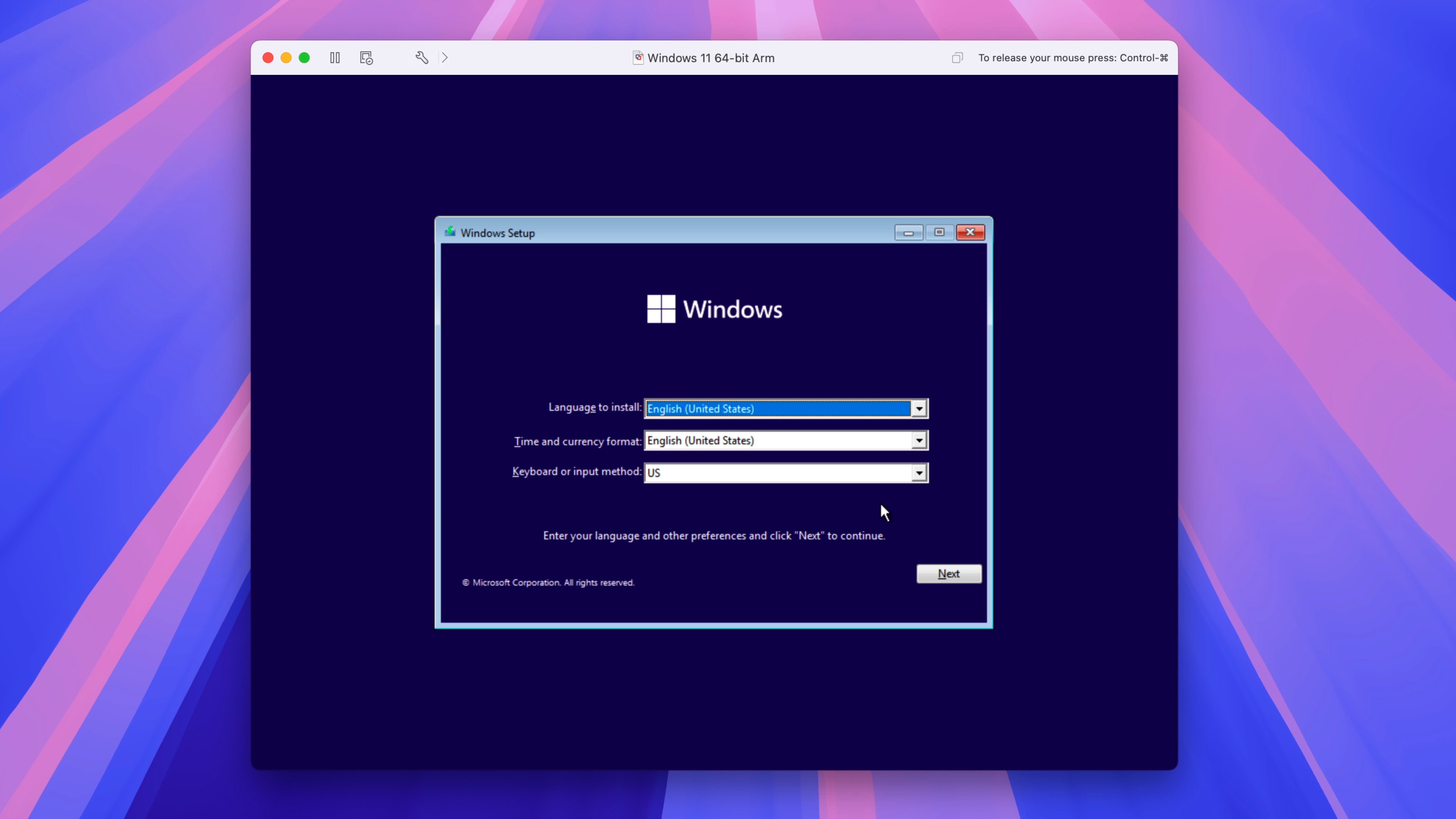 Windows 11 en Mac con VMware Fusion Pro gratis - Configuración de Windows