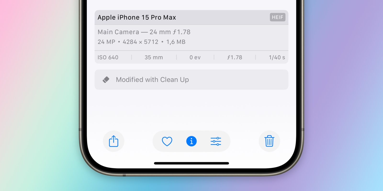 iOS 18.1 will label images edited with Clean Up, but most users probably won't notice.