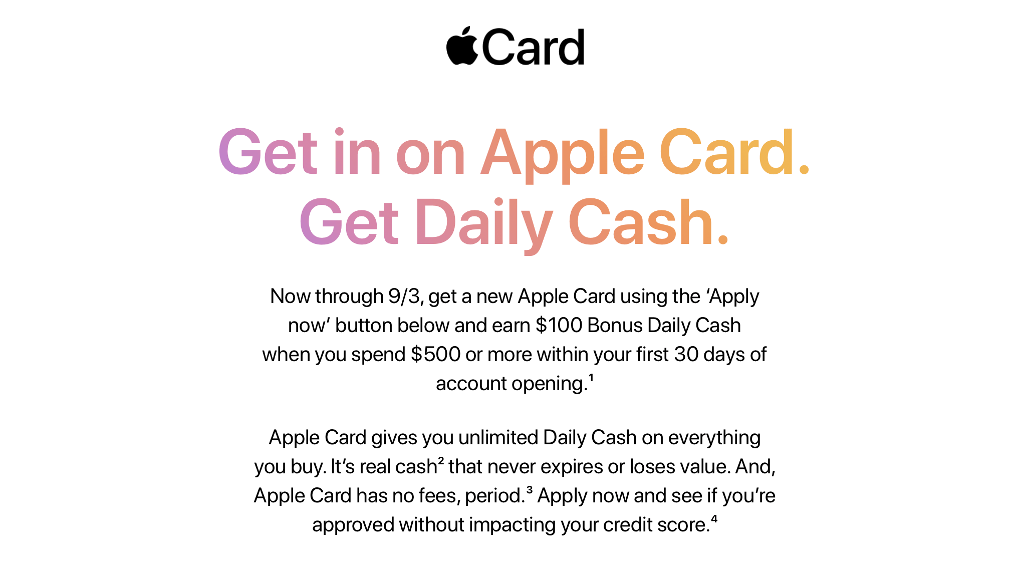 Apple Card currently offering two new limited time sign up bonuses ...