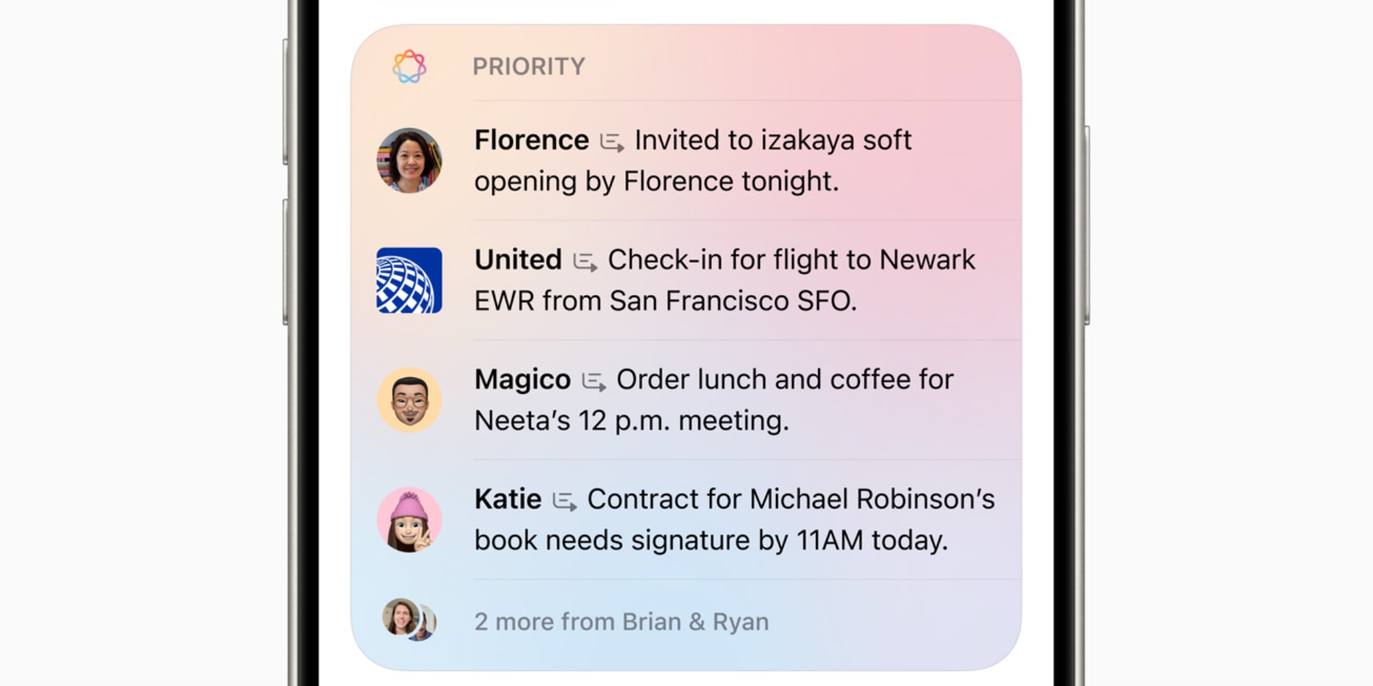 Summary of email notifications iOS 18.1