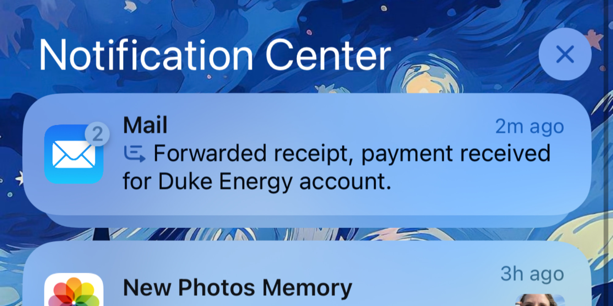 Email notifications in iOS 18.1