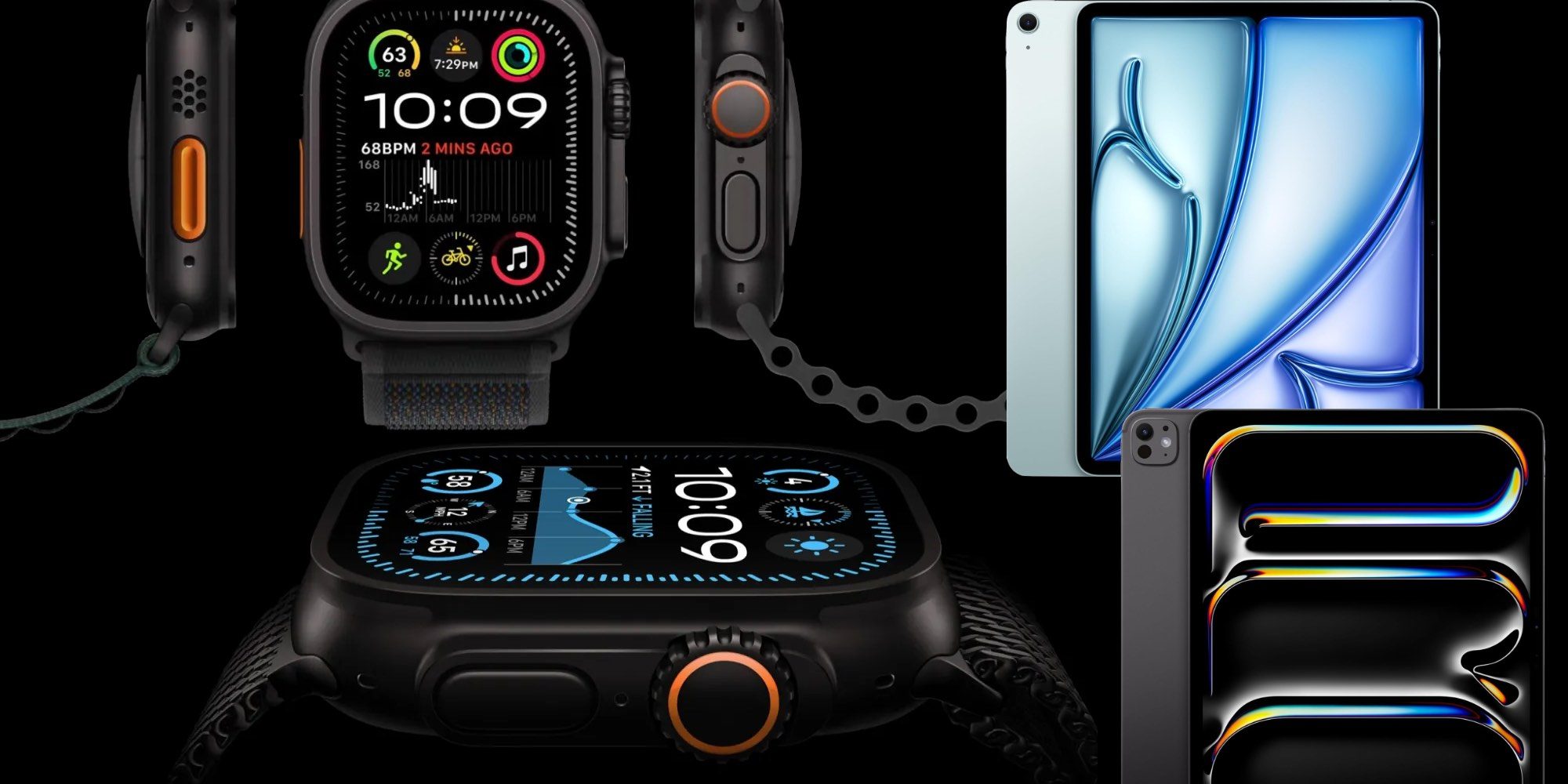 Сделки: Apple Watch Ultra 2 из черного титана по рекордно низкой цене со всеми вариантами ремешков, модели M4 и M2 iPad, и другое