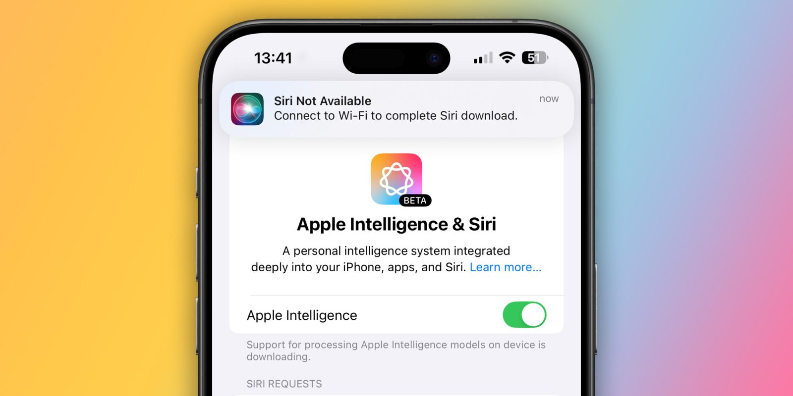  Siri is currently not working for some users running iOS 18.1 beta