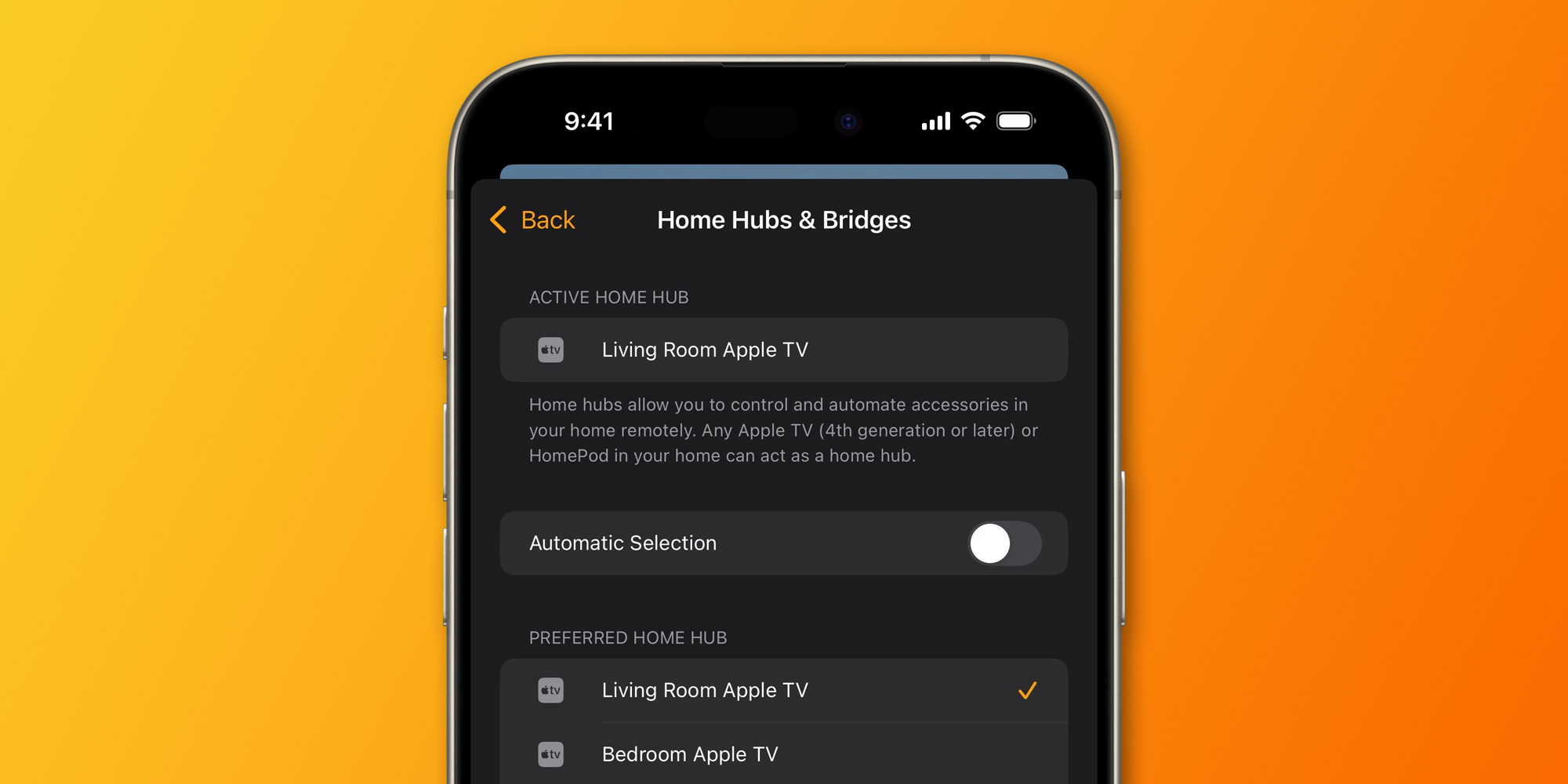 Home Hub on iOS 18