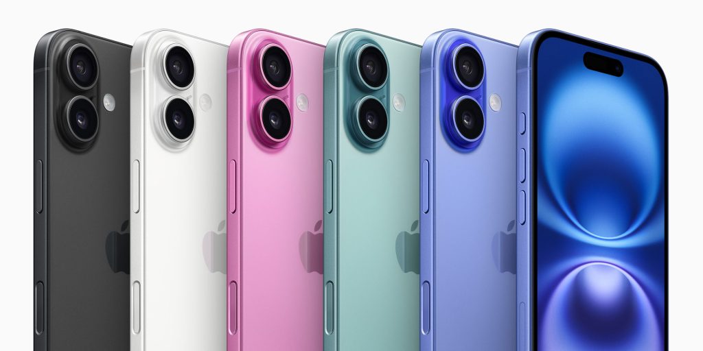 Resumen de reseñas del iPhone 16 | Todos los colores mostrados.