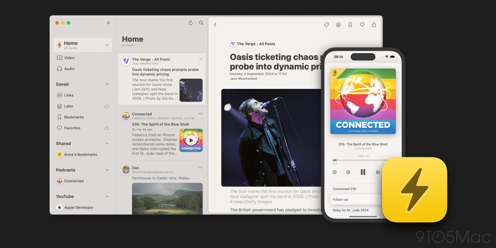 Reeder запускает новое приложение, объединяющее RSS с видео, аудио и социальными лентами