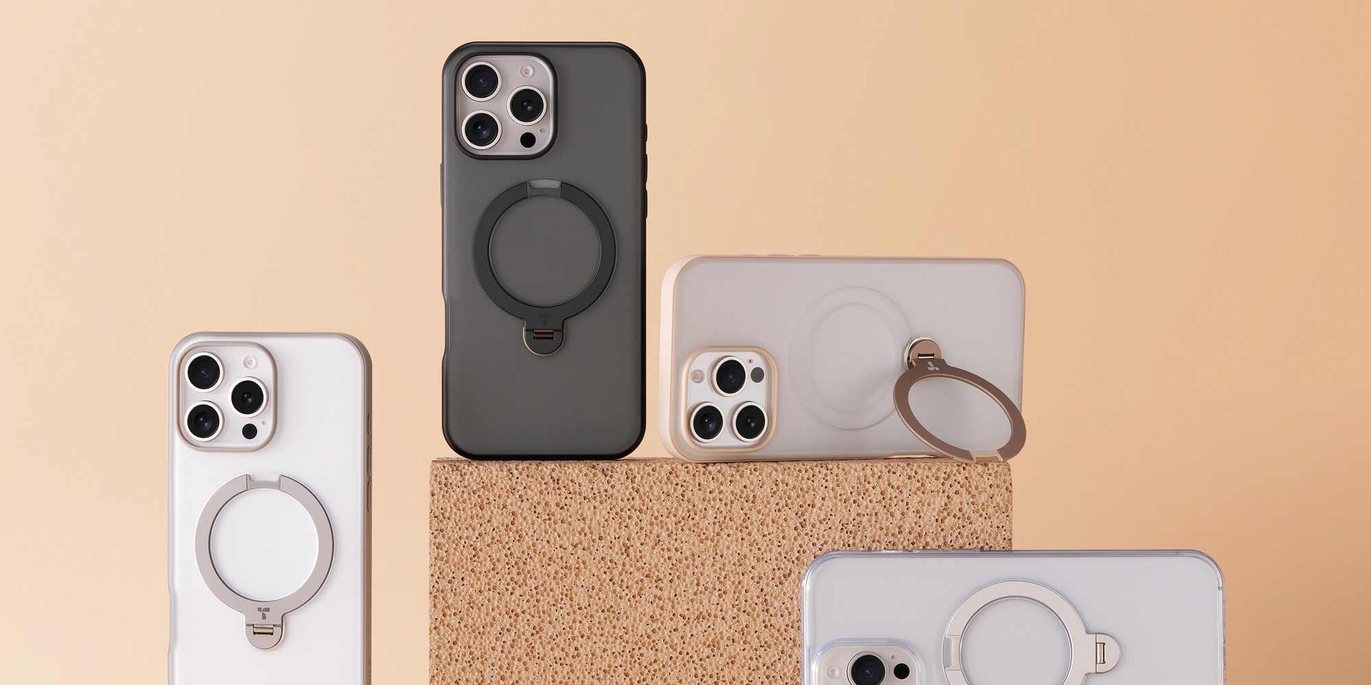 Получите скидку 20% на популярные чехлы TORRAS Ostand Spin с подставкой и кольцом для iPhone 16