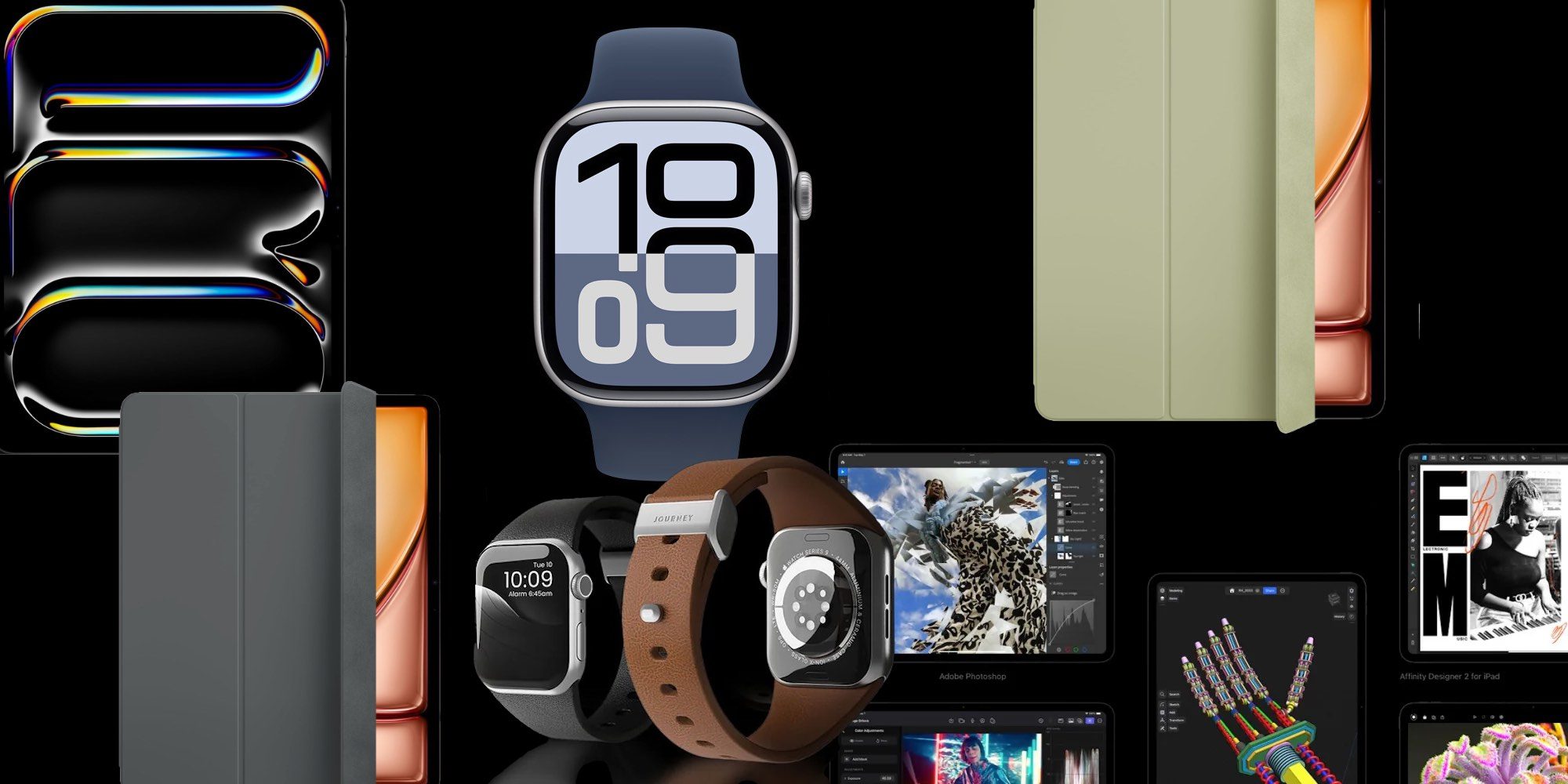 Скидки: Silver Apple Watch Series 10 по рекордно низкой цене, iPad Smart Folio, скидки до 30% на кожаные и металлические ремешки и многое другое