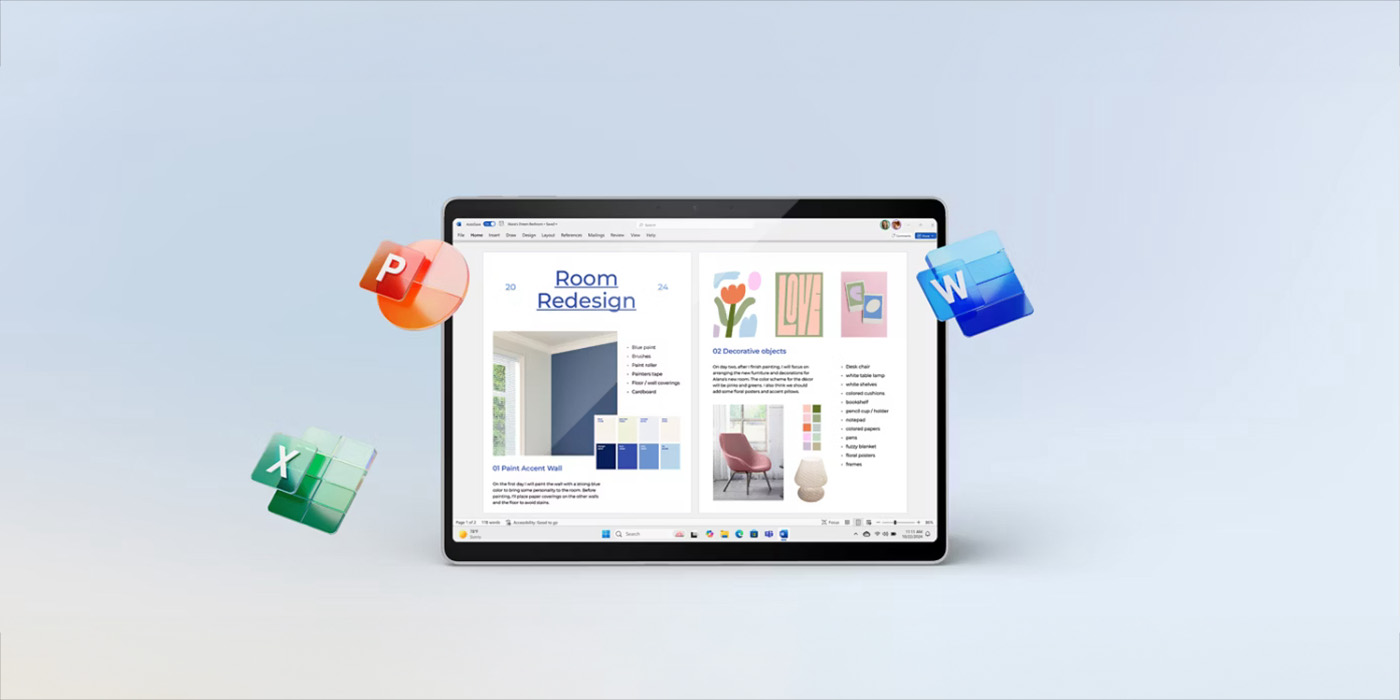 Latest Microsoft Office for Mac now available | Promo image of Office 2024