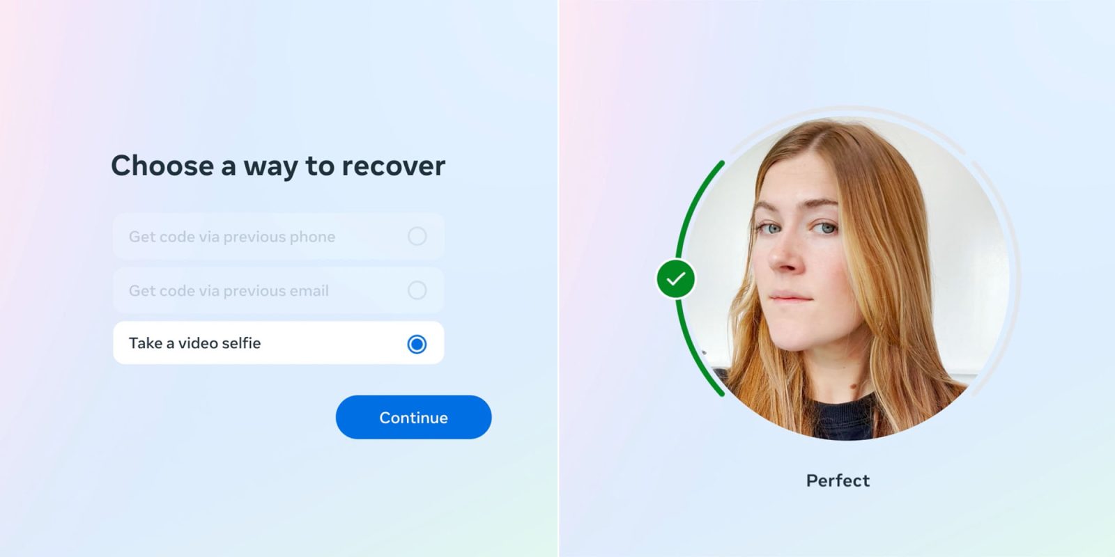 Quickly recover your Instagram or Facebook account with facial recognition | Screengrabs shown