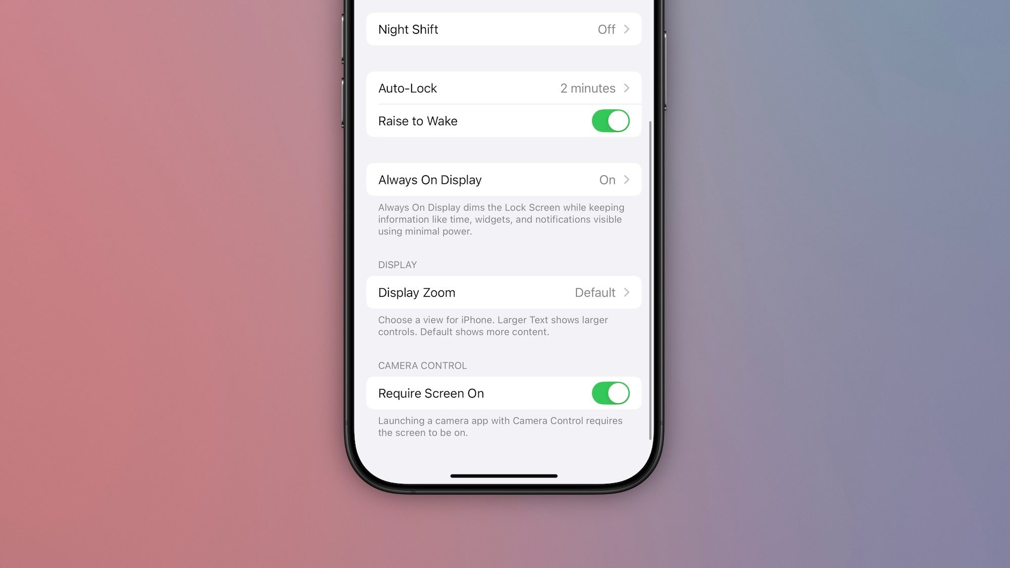 iOS 18.2 beta 3 добавляет новый переключатель «Требовать включения экрана» для управления камерой