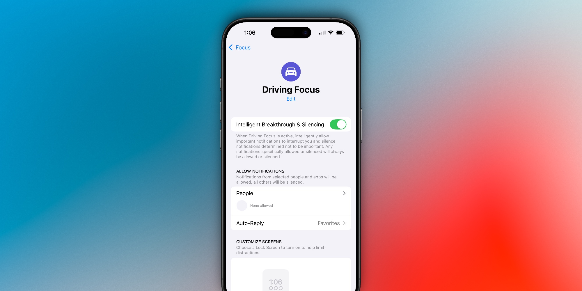 Driving Focus mode with Apple Intelligence