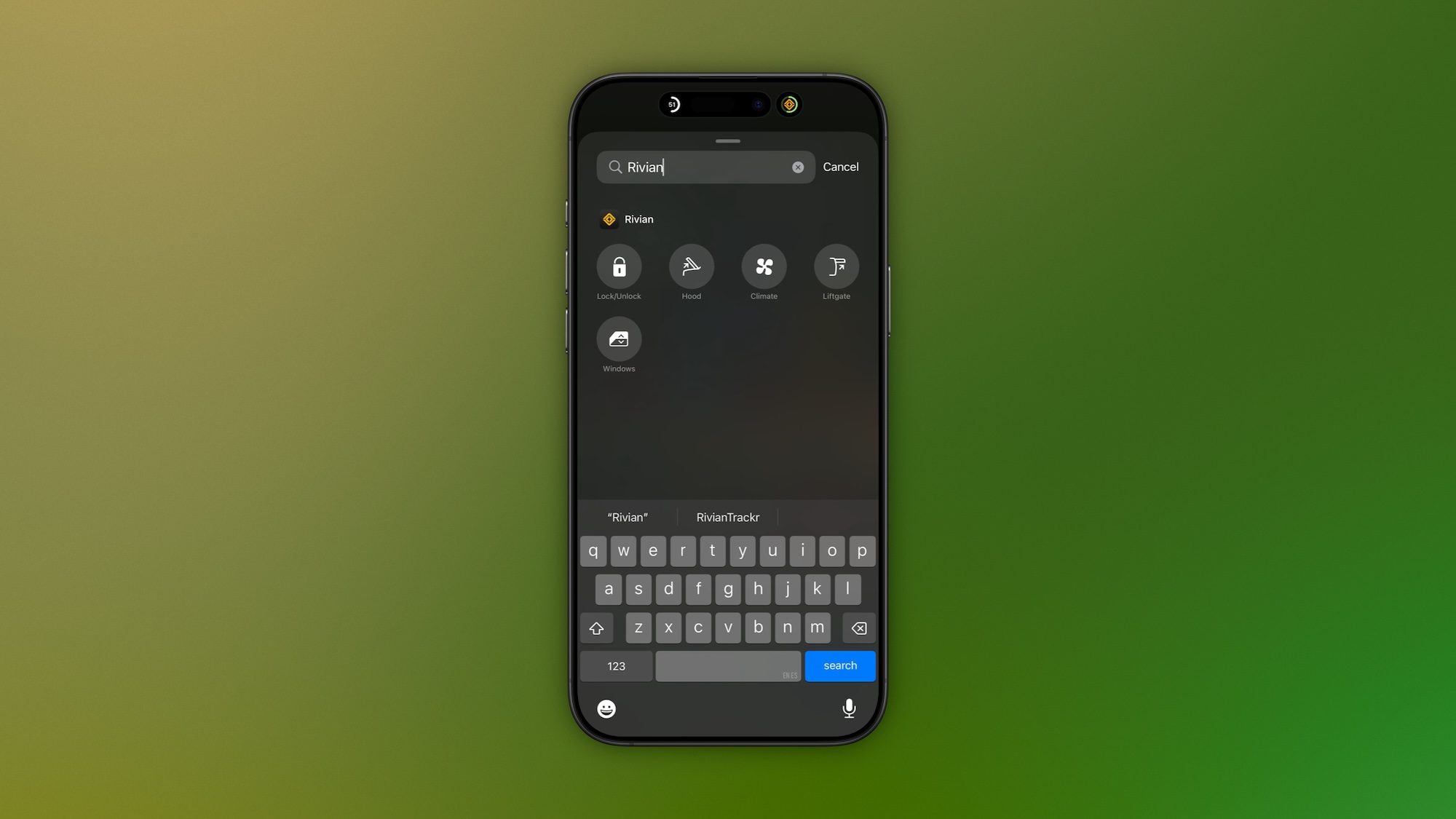 Rivian добавила поддержку виджетов Центра управления в iOS 18