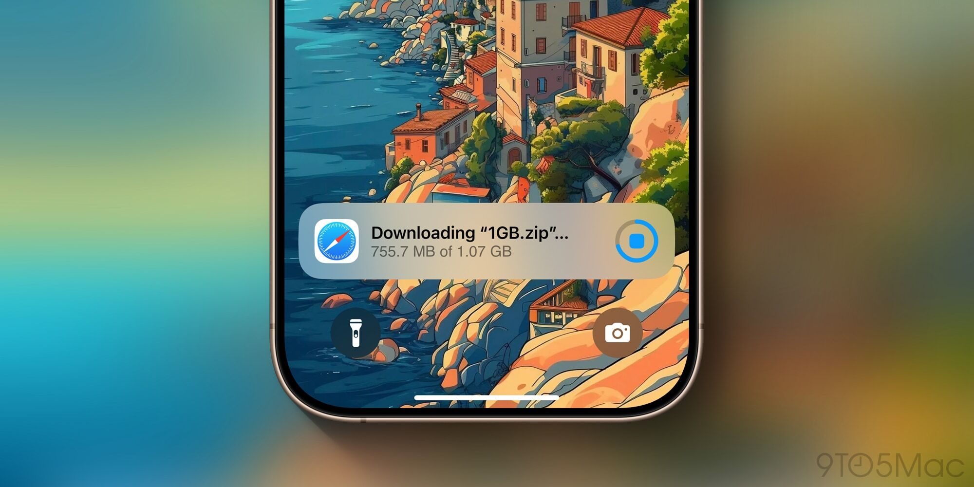 iOS 18.2 добавляет Live Activity Safari для загрузки файлов