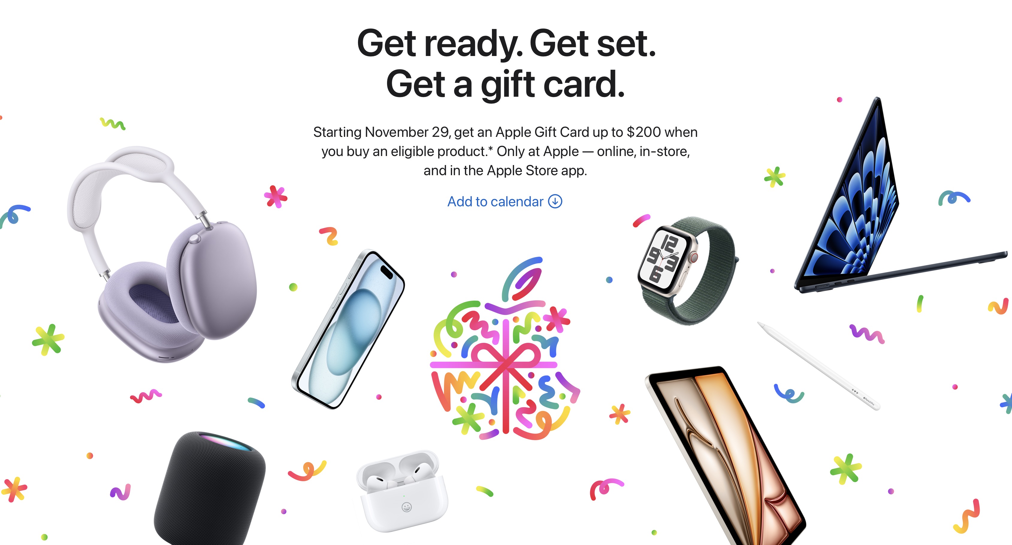 Apple unveils 2024 Black Friday promo: up to $200 gift card on eligible purchases