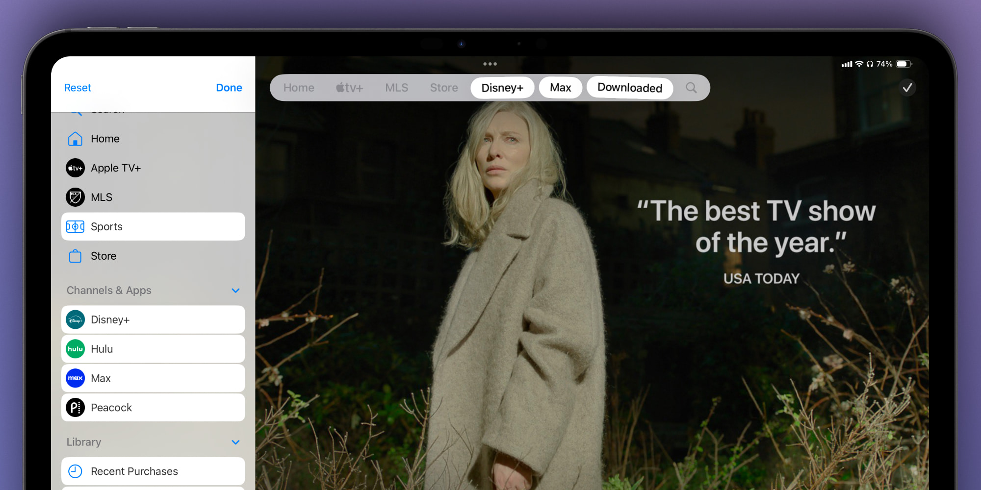 TV app iPadOS 18.2