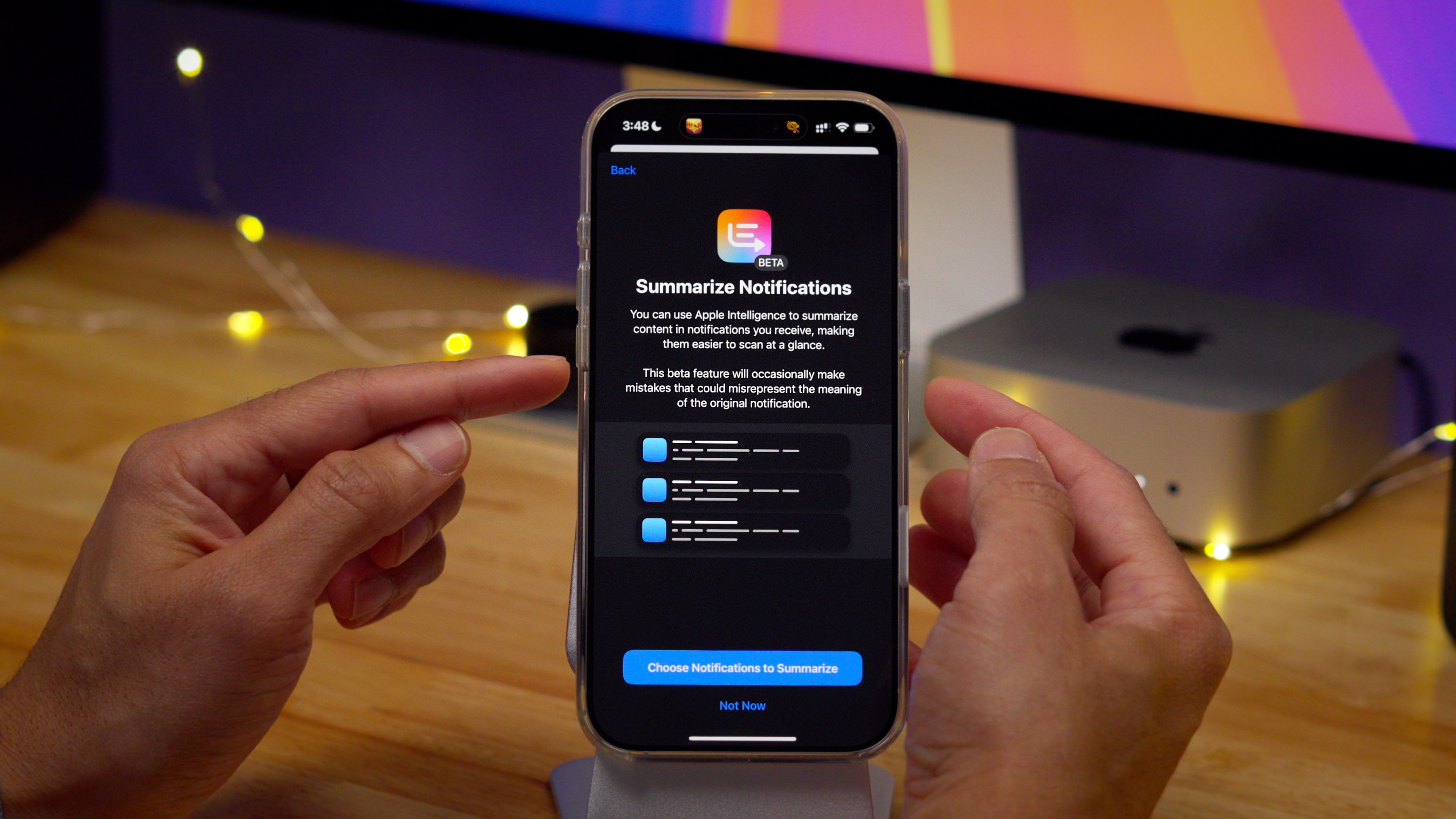 iOS 18.3 Beta 3 Summarize Notifications Splash Screen