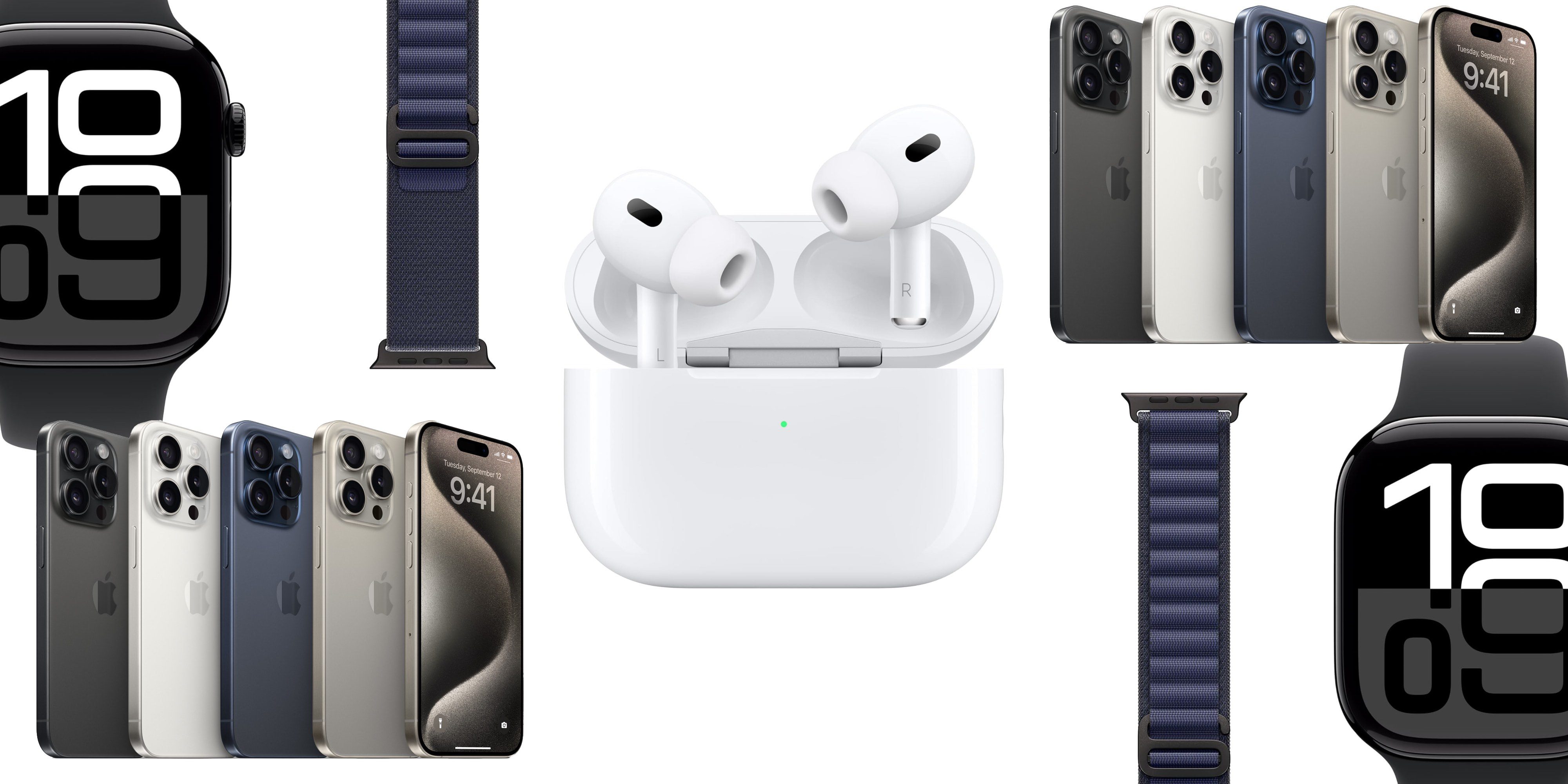 Скидки: AirPods Pro 2 за $169 или $116 (б/у), iPhone 15 Pro на 1 ТБ со скидкой $630 от первоначальной цены, темно-синий Alpine Loop и другое