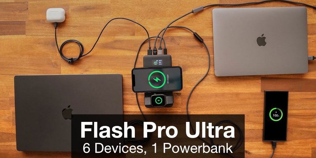 Видео: Chargeasap запускает Flash Pro Ultra, первый в мире повербанк с двумя OLED-экранами мощностью 275 Вт