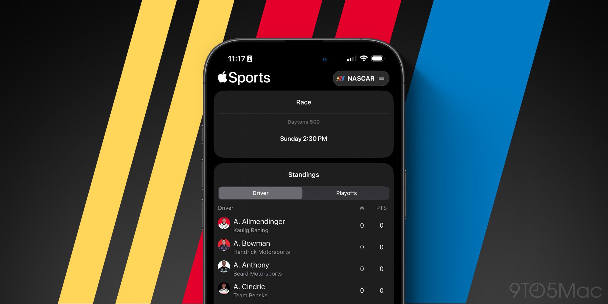Apple Sports добавил NASCAR и MLB Spring Training в приложение