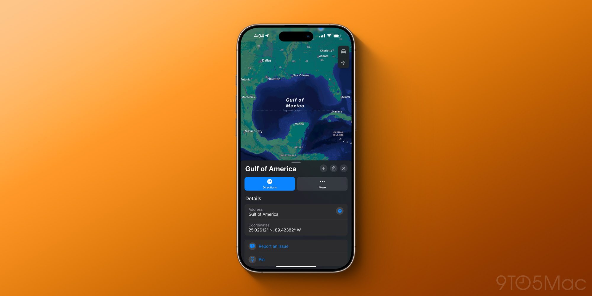 Apple Maps теперь использует название «Мексиканский залив Америки» в США, скоро начнет глобальное развертывание