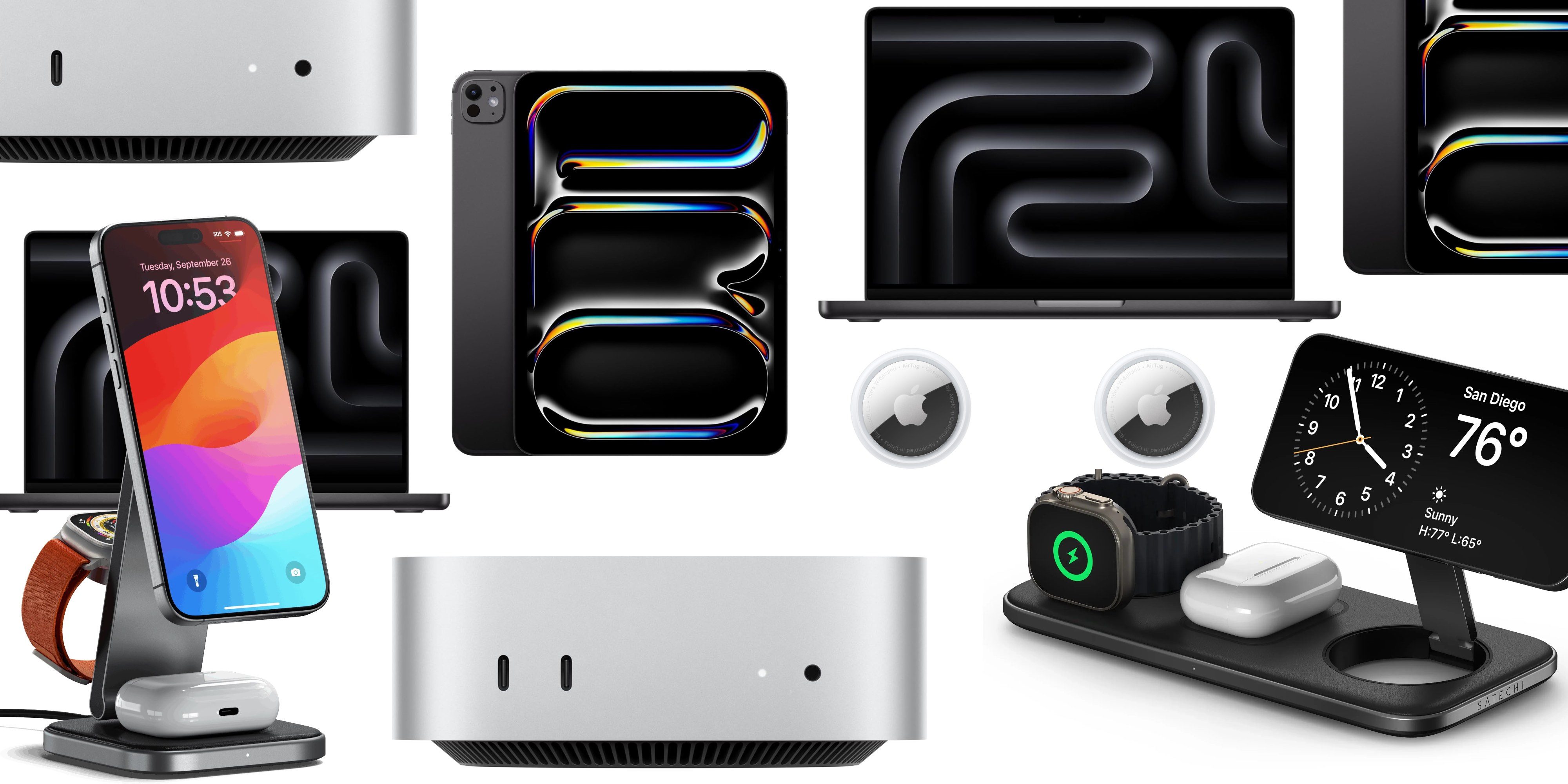 Скидки: MacBook Pro M4 24 ГБ за 220 долларов, iPad Pro M4 за 300 долларов, Mac mini M4, зарядные станции Satechi 15 Вт со скидкой 30% и другие