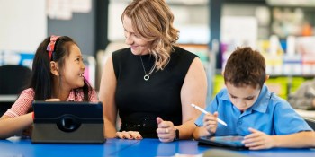 Apple legally responsible for age verification of App Store users in Utah | Woman and two kids using Apple devices