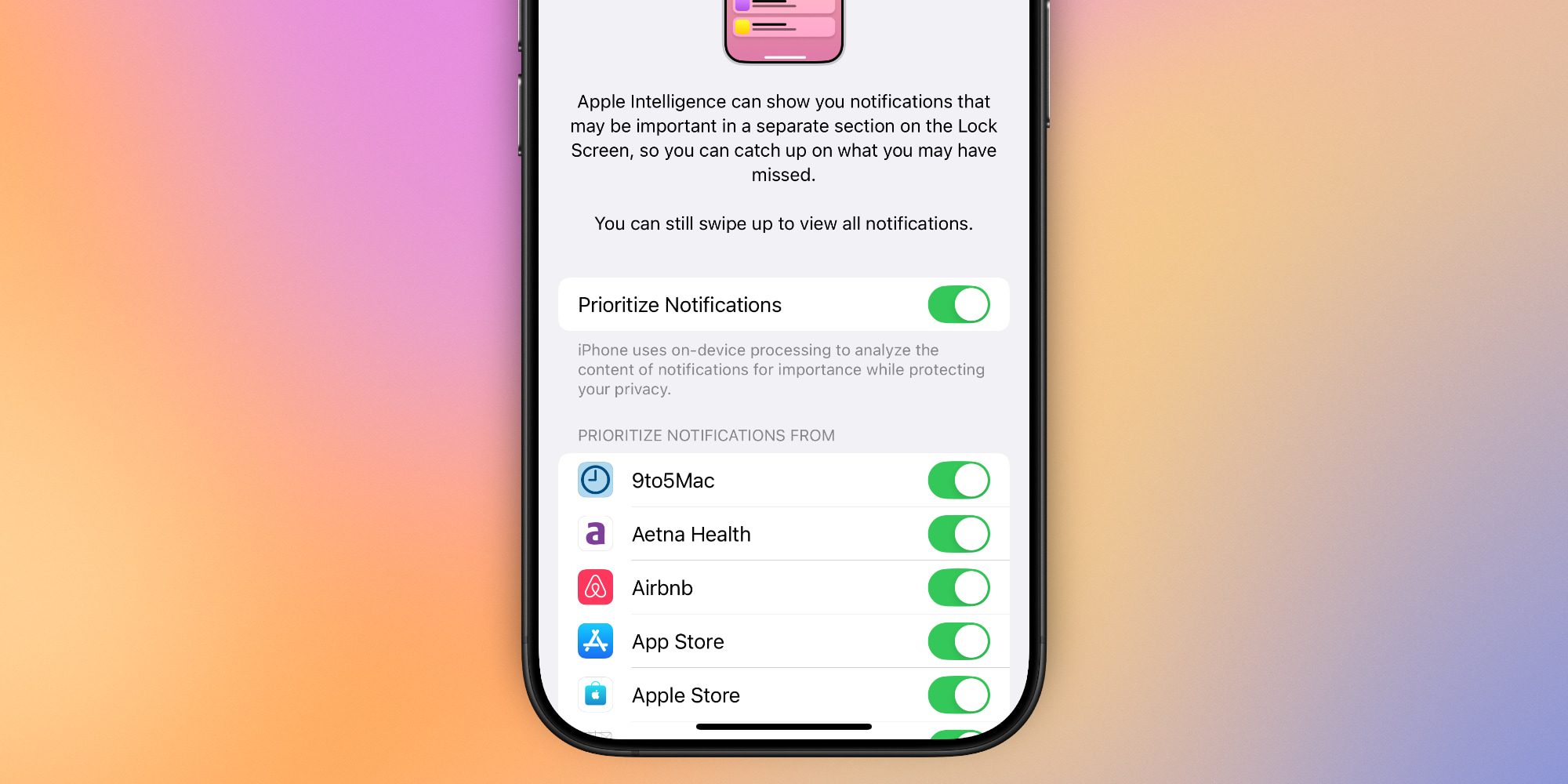 iOS 18.4 beta 2 позволяет выбрать приложения, заслуживающие приоритетных уведомлений