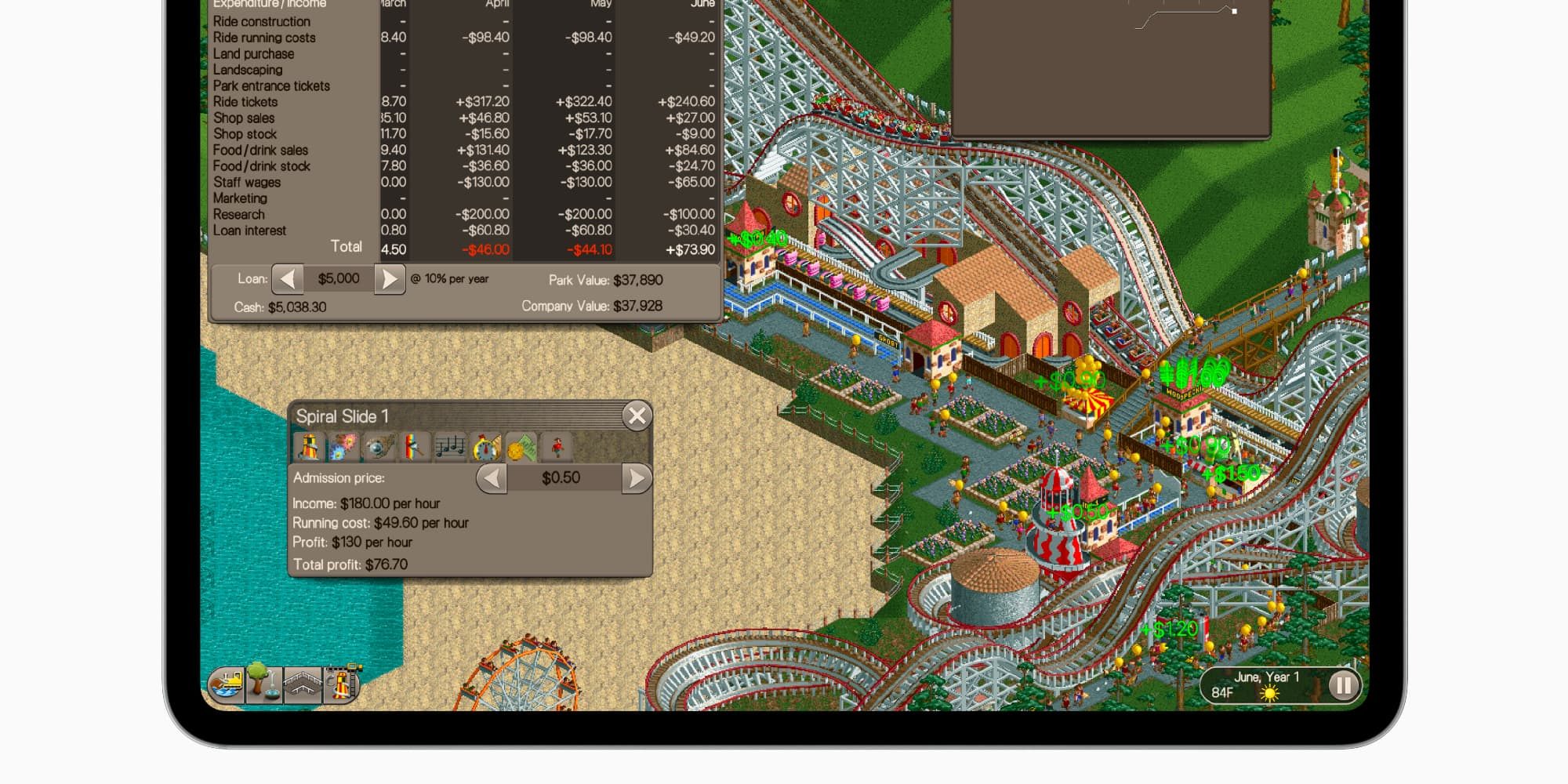 Apple Arcade анонсирует шесть новых игр, включая RollerCoaster Tycoon